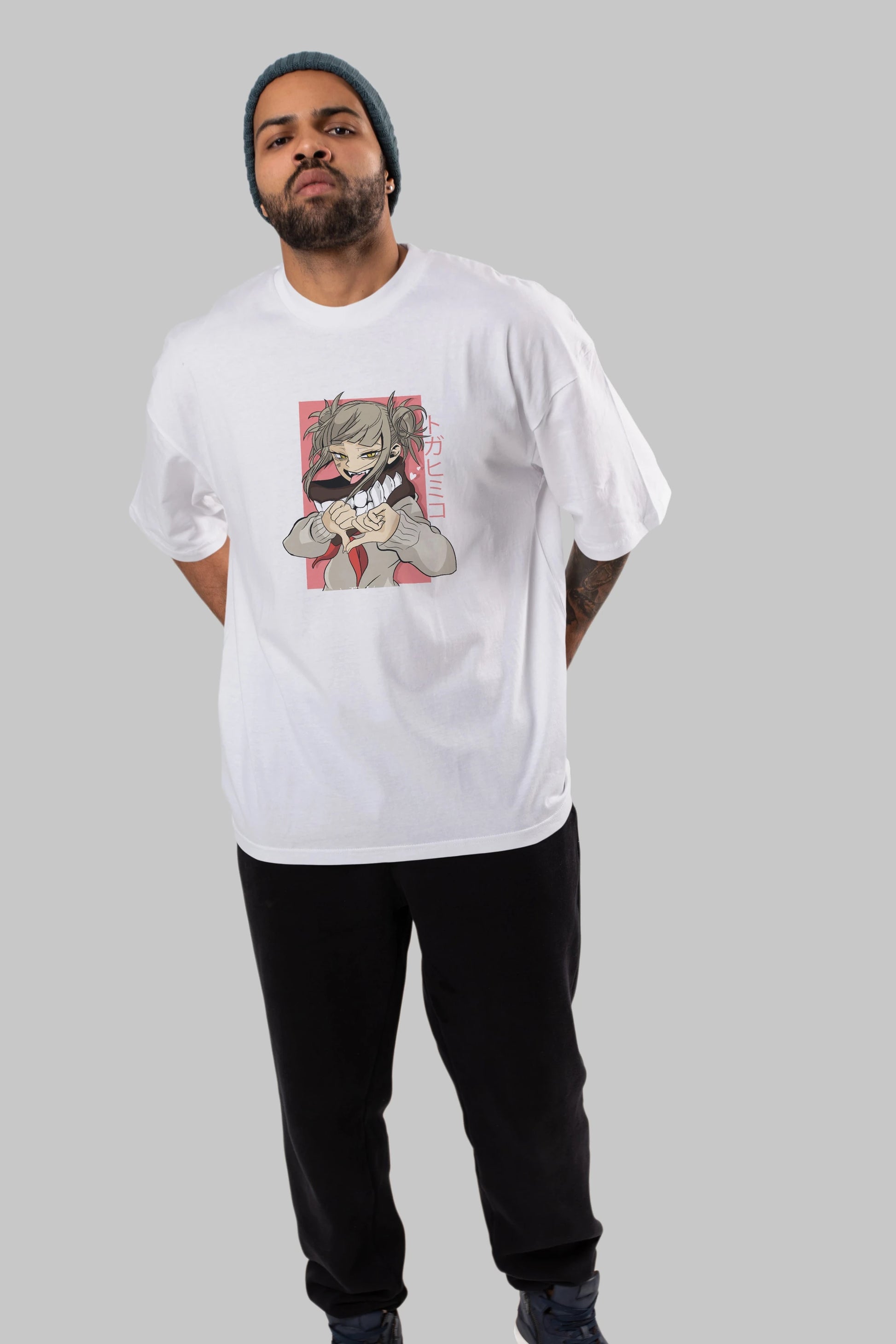 Himiko Toga Anime Ön Baskılı Oversize t-shirt %100 pamuk Erkek Kadın Unisex