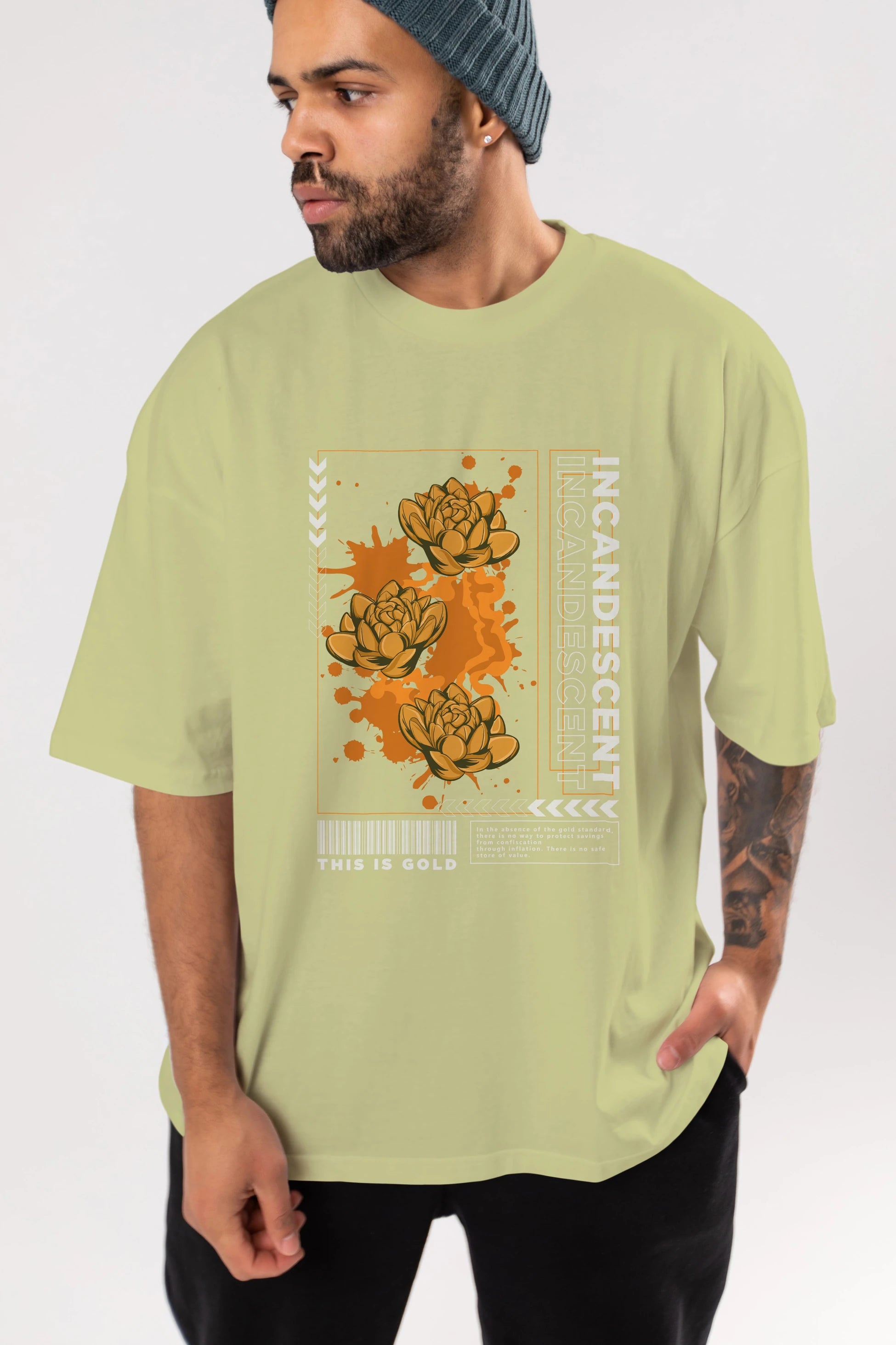 Incandescent Ön Baskılı Oversize t-shirt Erkek Kadın Unisex