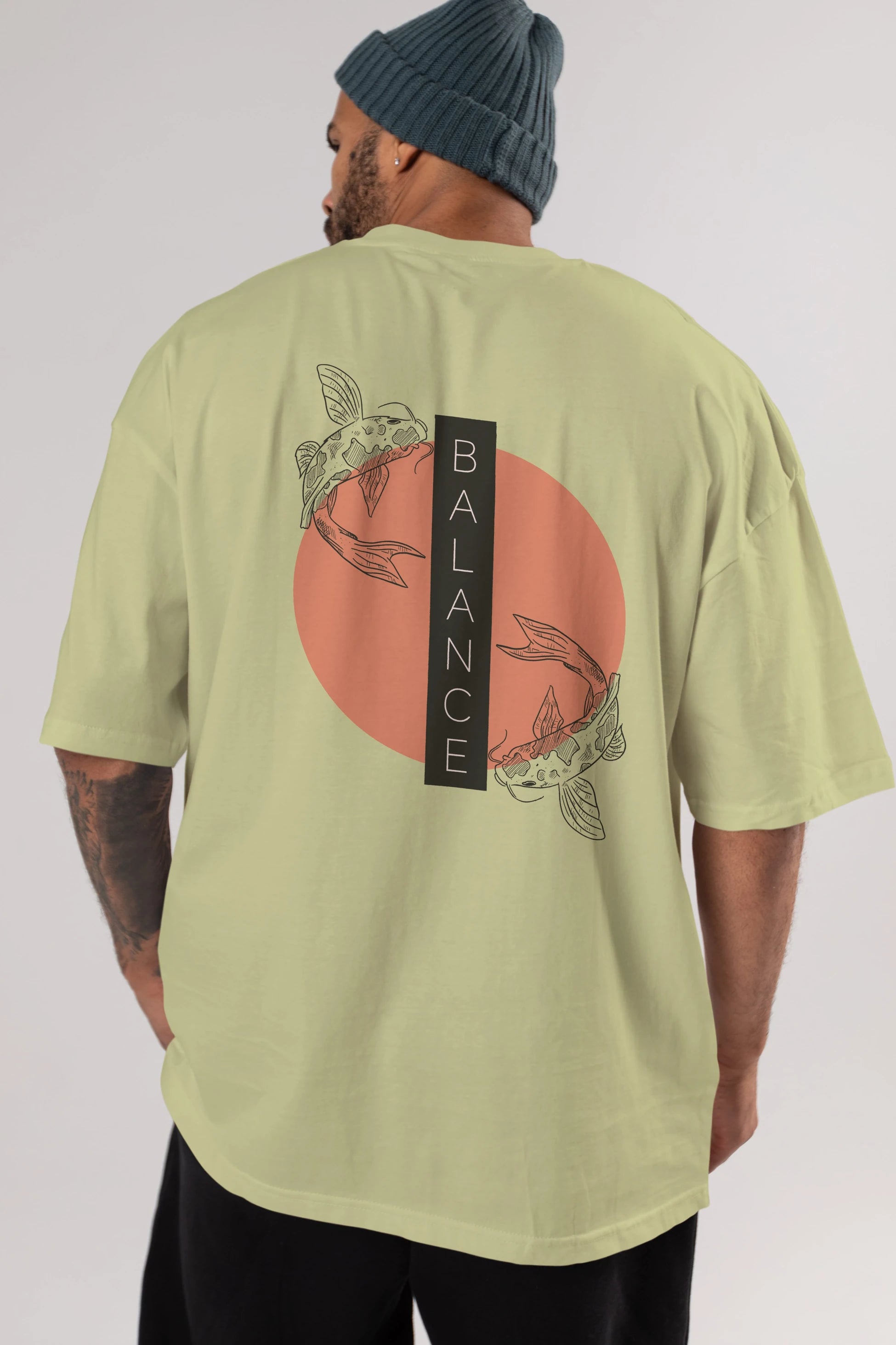 Balance 2 Yazılı Arka Baskılı Oversize t-shirt Erkek Kadın Unisex