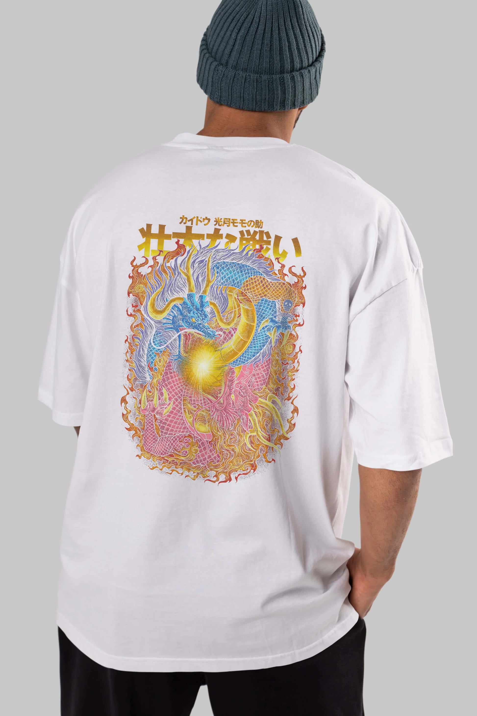 ONE PIECE (4) Anime Arka Baskılı Oversize t-shirt Erkek Kadın Unisex