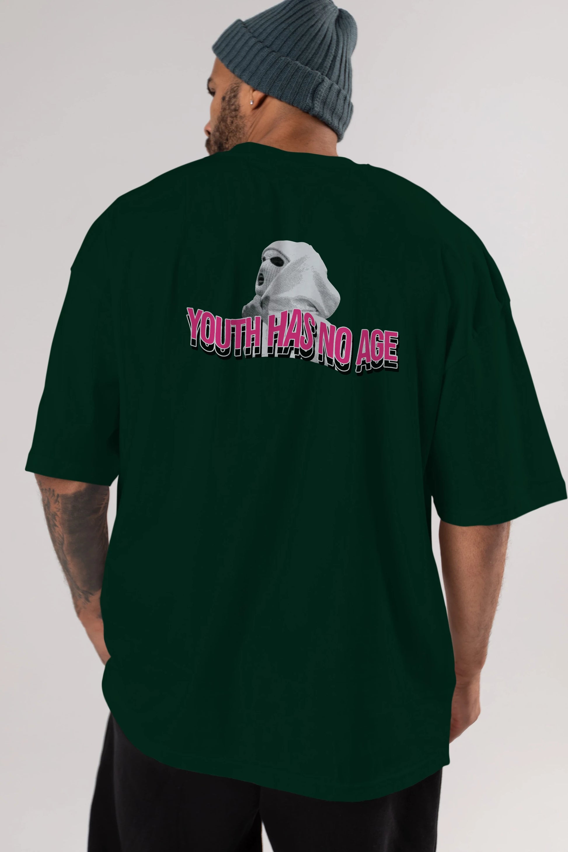 Youth Has No Age Arka Baskılı Oversize t-shirt Erkek Kadın Unisex