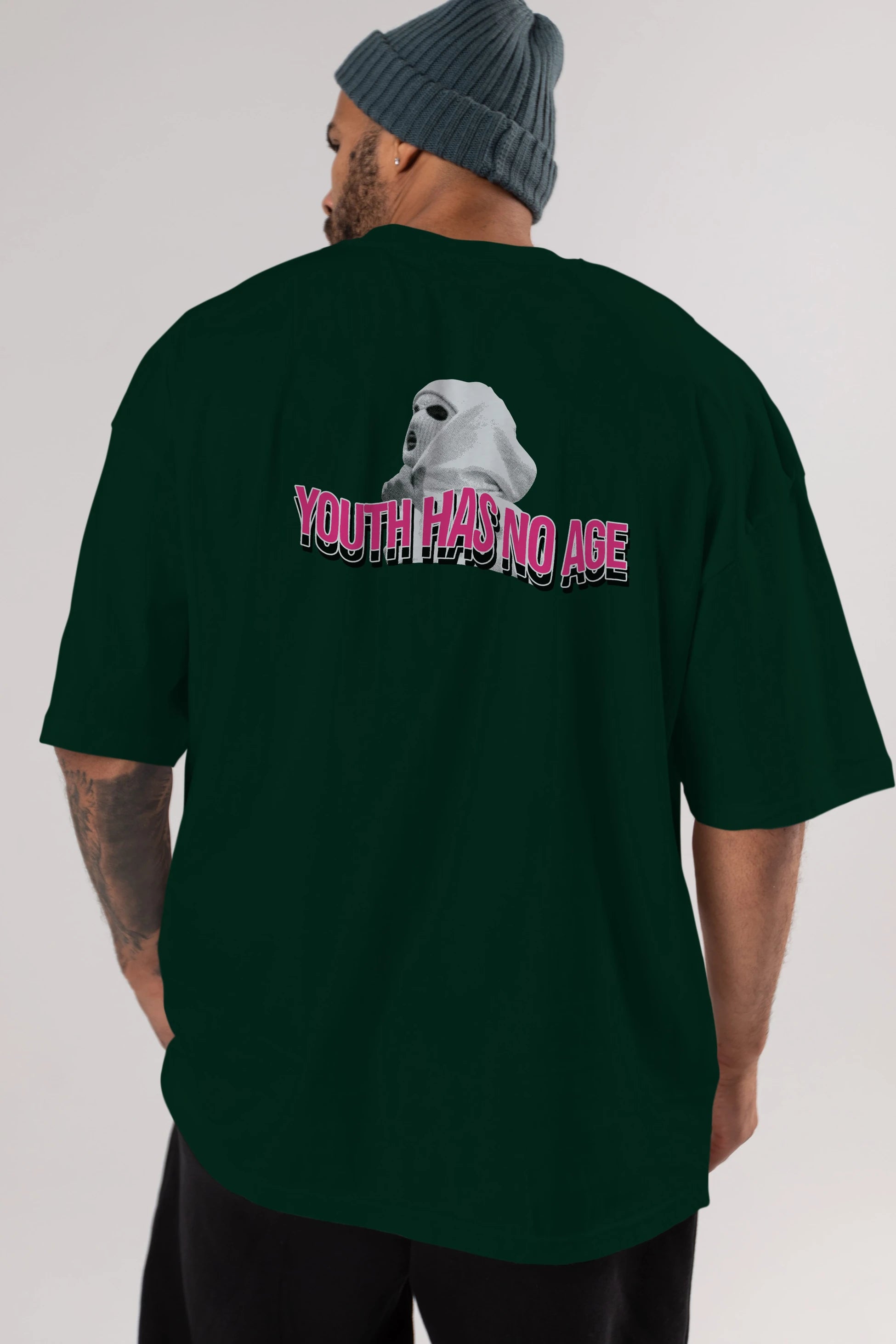 Youth Has No Age Arka Baskılı Oversize t-shirt Erkek Kadın Unisex