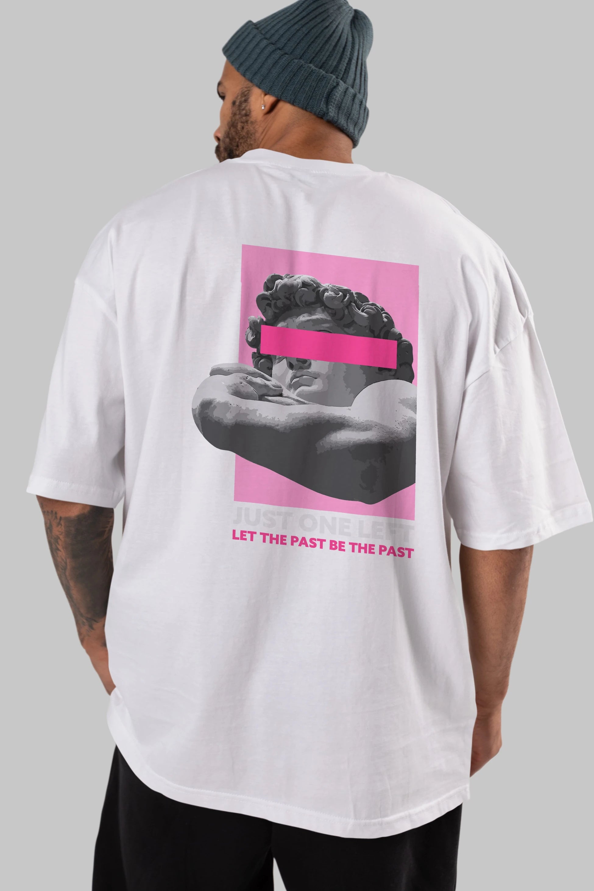 Just One Left Arka Baskılı Oversize t-shirt Erkek Kadın Unisex
