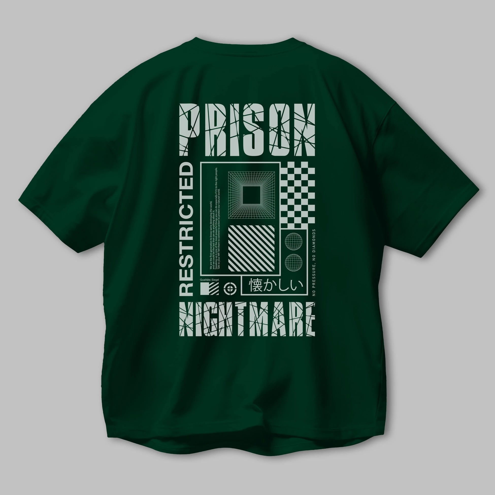 Prison Nightmare Arka Baskılı Oversize t-shirt Erkek Kadın Unisex