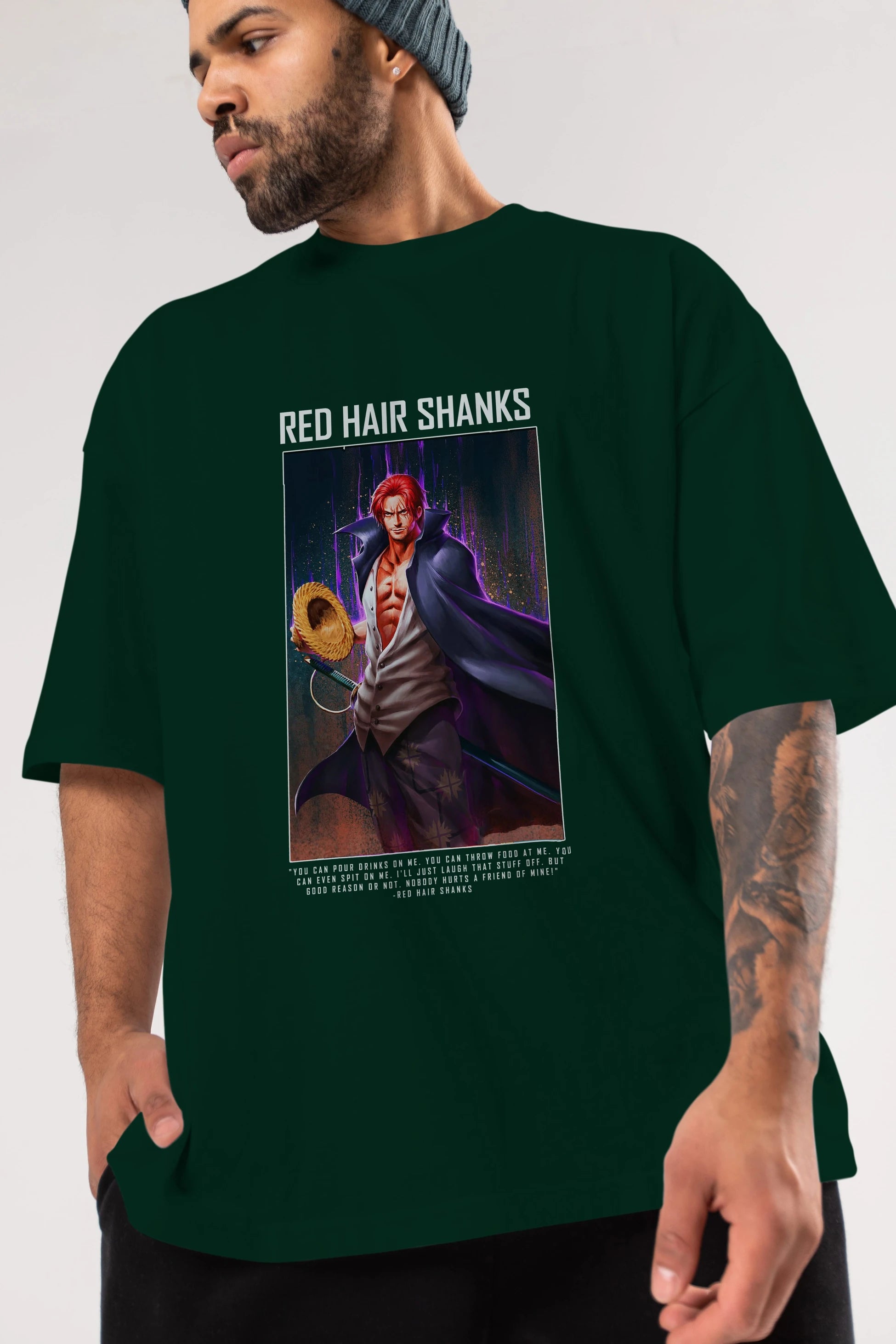 Shanks Anime Ön Baskılı Oversize t-shirt Erkek Kadın Unisex