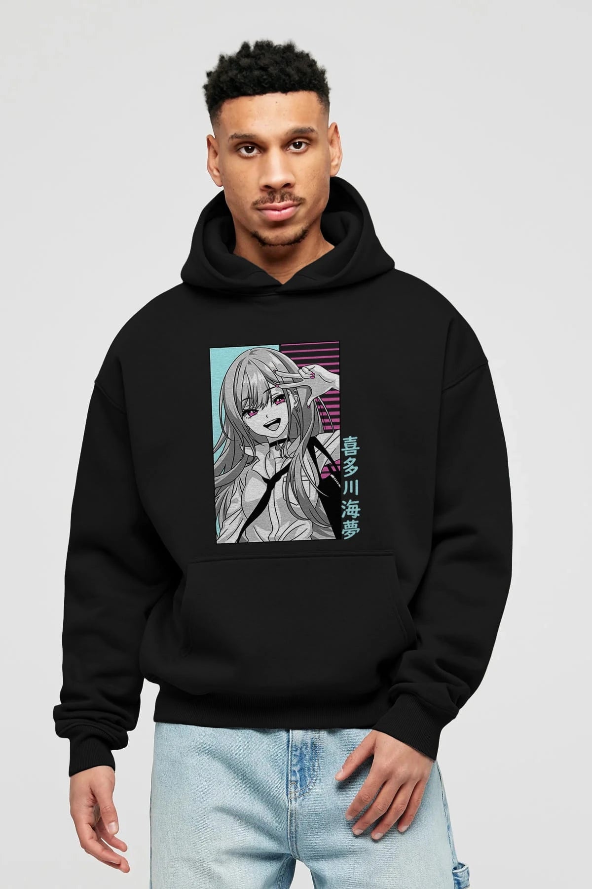 Marin Kitagawa 1 Anime Ön Baskılı Hoodie Oversize Kapüşonlu Sweatshirt Erkek Kadın Unisex
