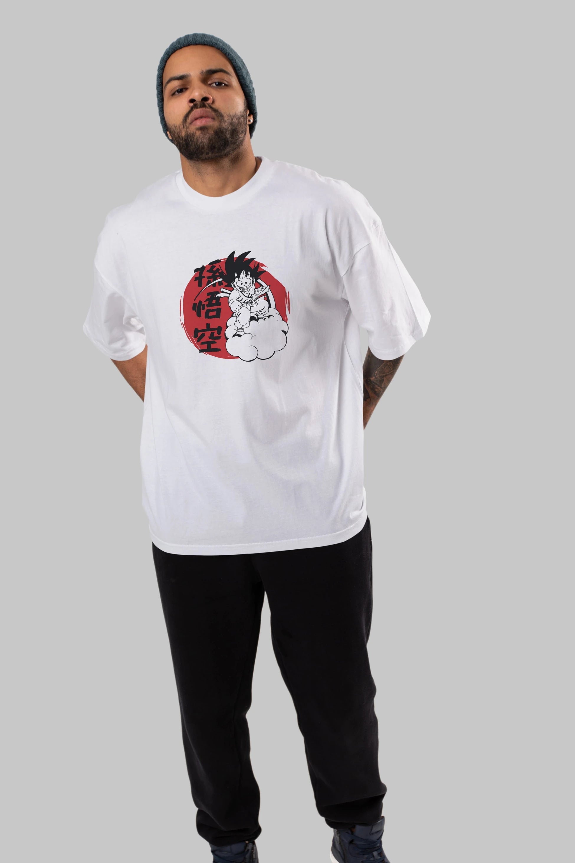 DRAGON BALL Anime Ön Baskılı Oversize t-shirt %100 pamuk Erkek Kadın Unisex