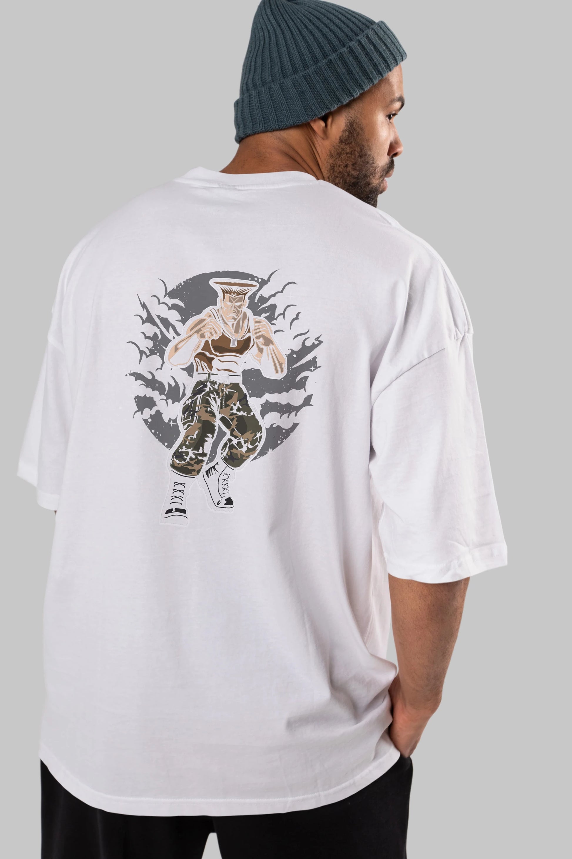 Guile Arka Baskılı Oversize t-shirt Erkek Kadın Unisex %100 Pamuk