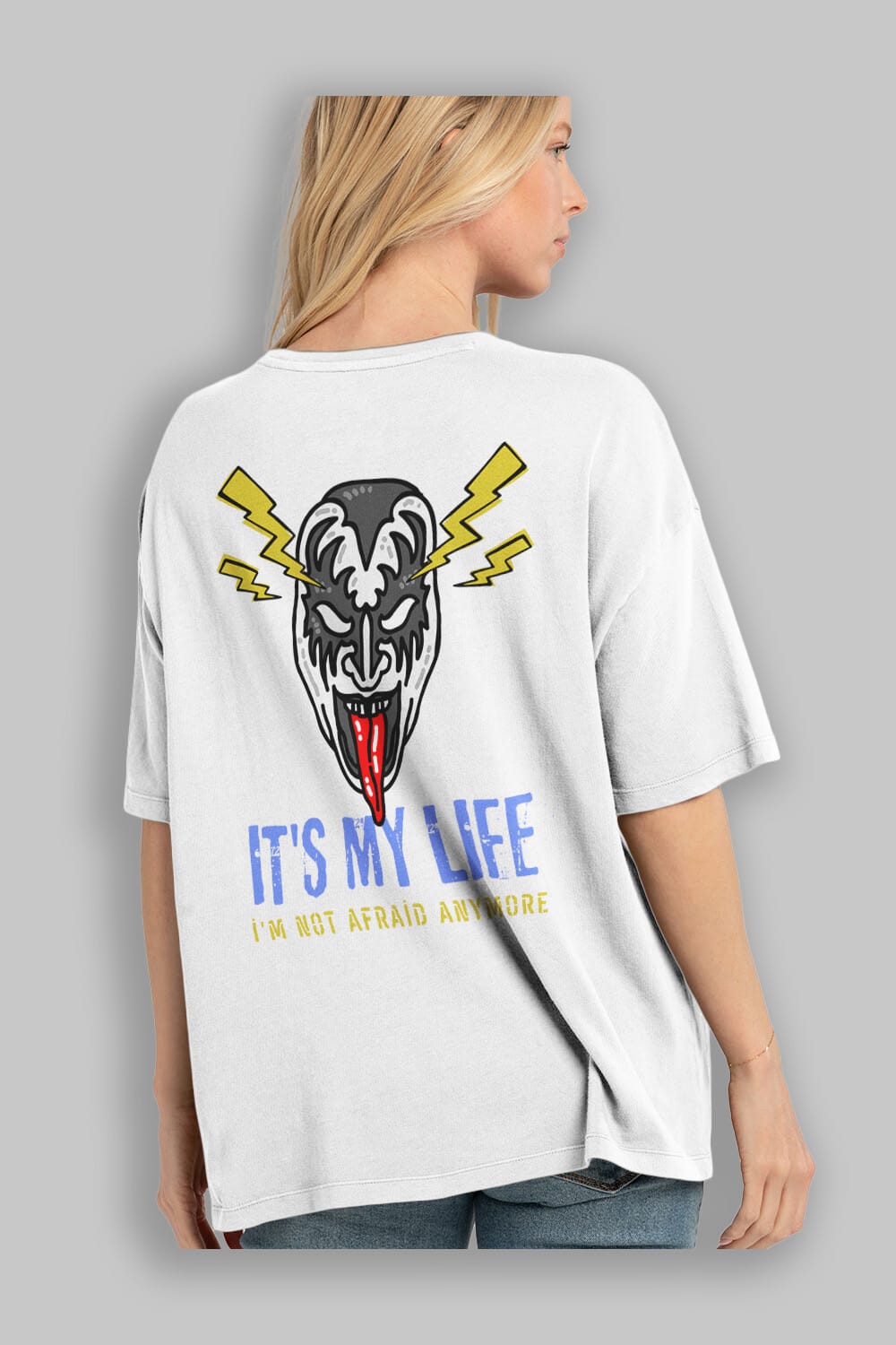 Its My Life Yazılı Arka Baskılı Oversize t-shirt Erkek Kadın Unisex