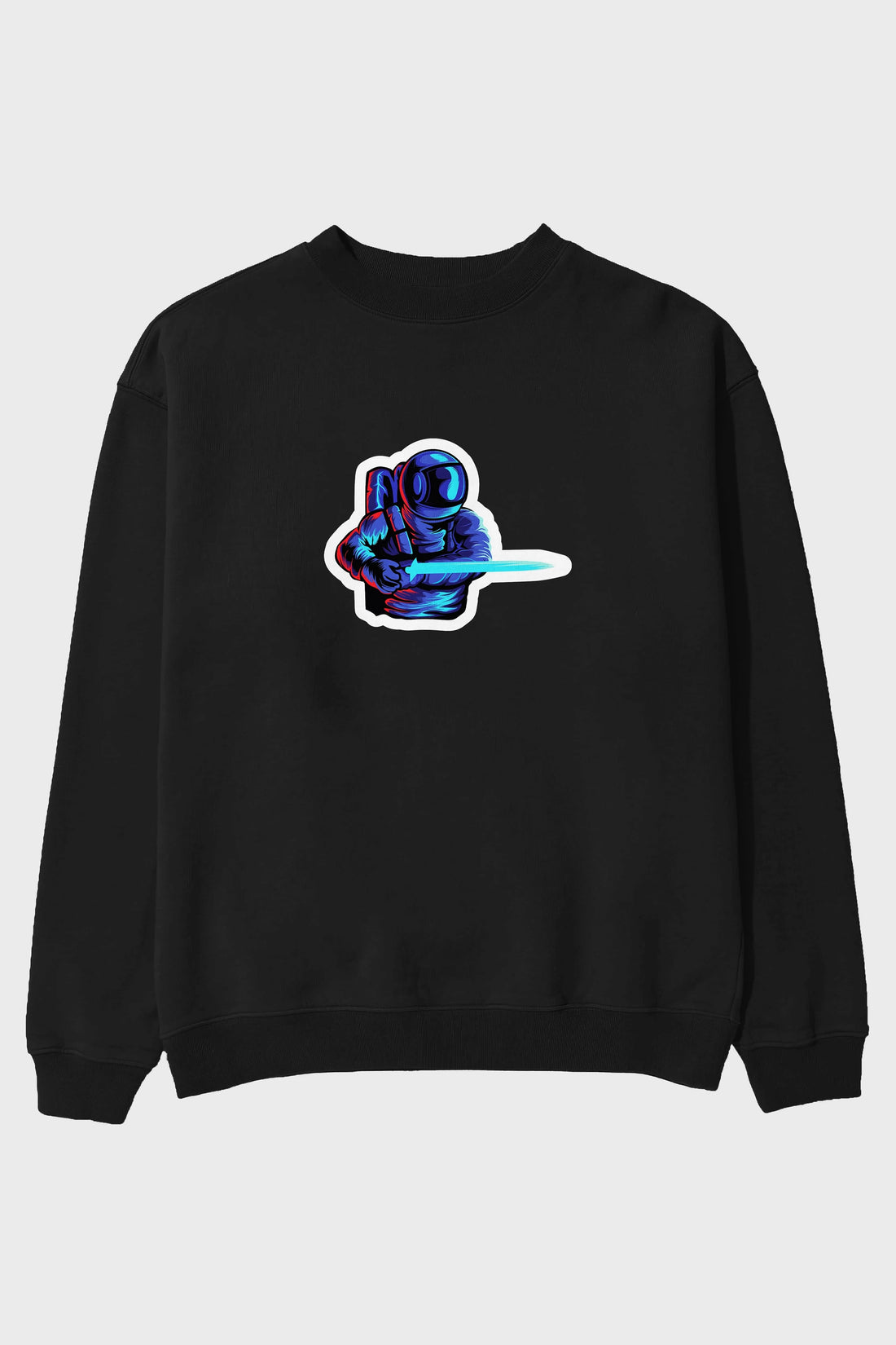 Astro Knight Sticker Ön Baskılı Oversize Sweatshirt Erkek Kadın Unisex