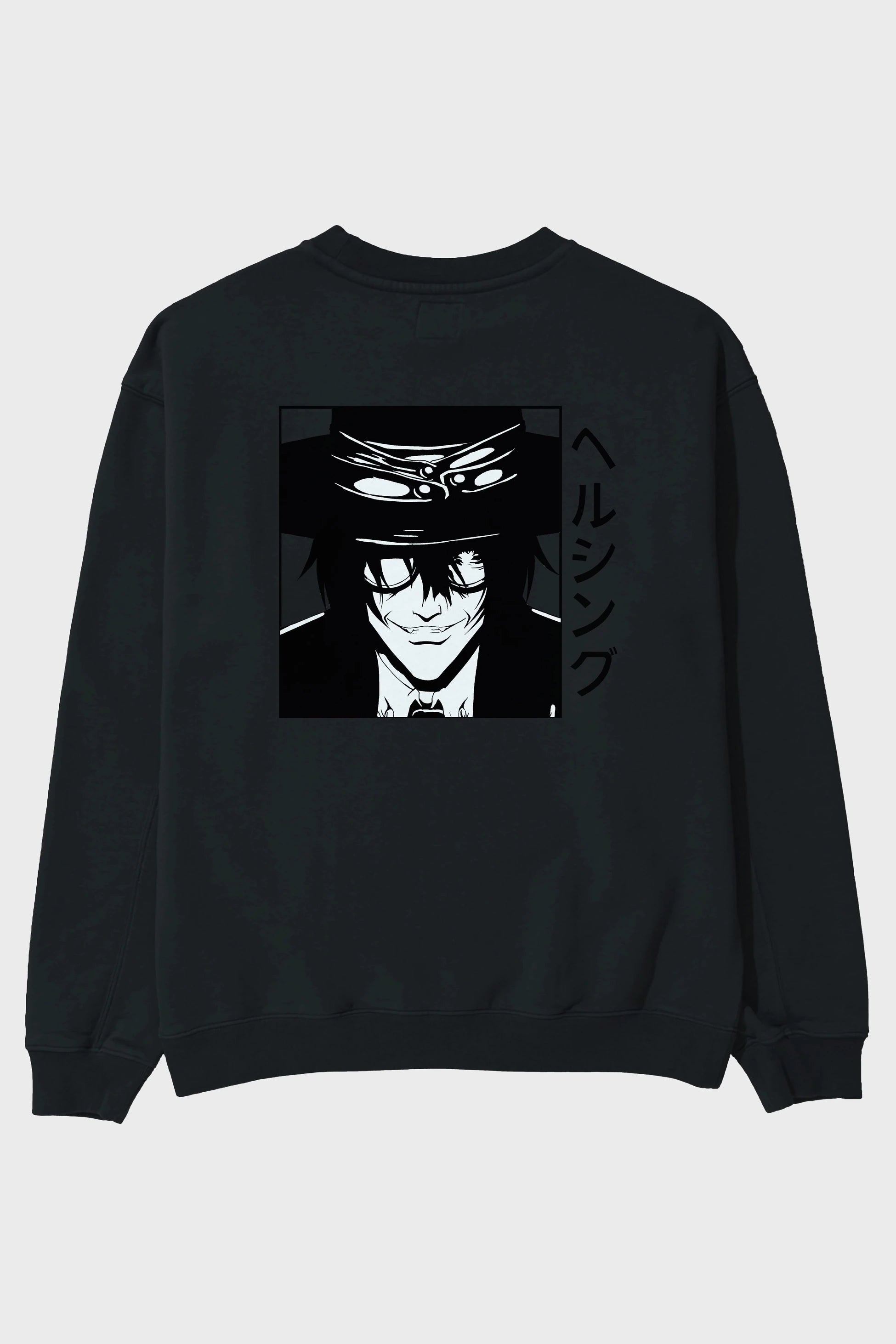 Alucard 1 Anime Arka Baskılı Oversize Sweatshirt Erkek Kadın Unisex