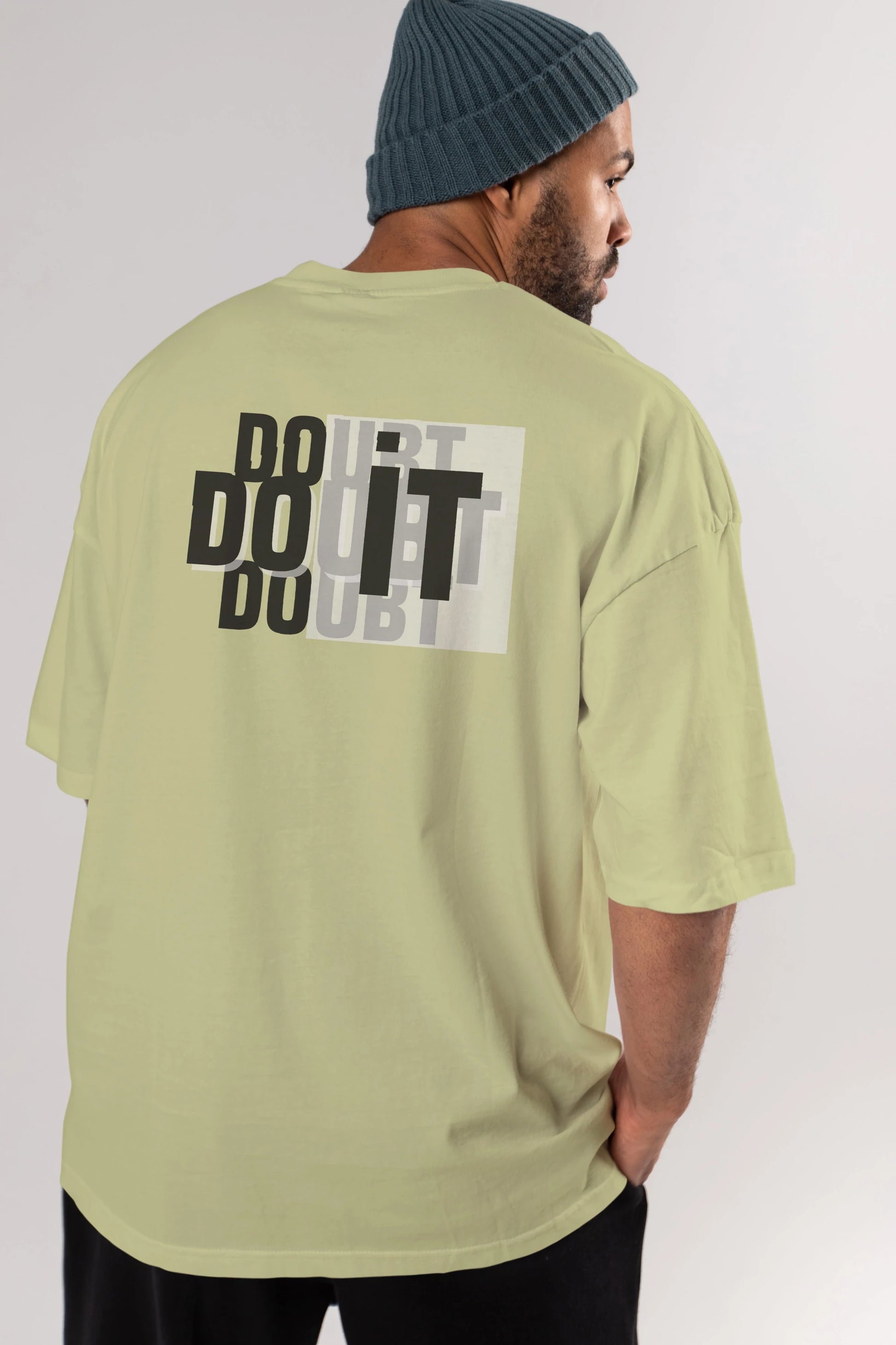 Do it Yazılı Arka Baskılı Oversize t-shirt Erkek Kadın Unisex