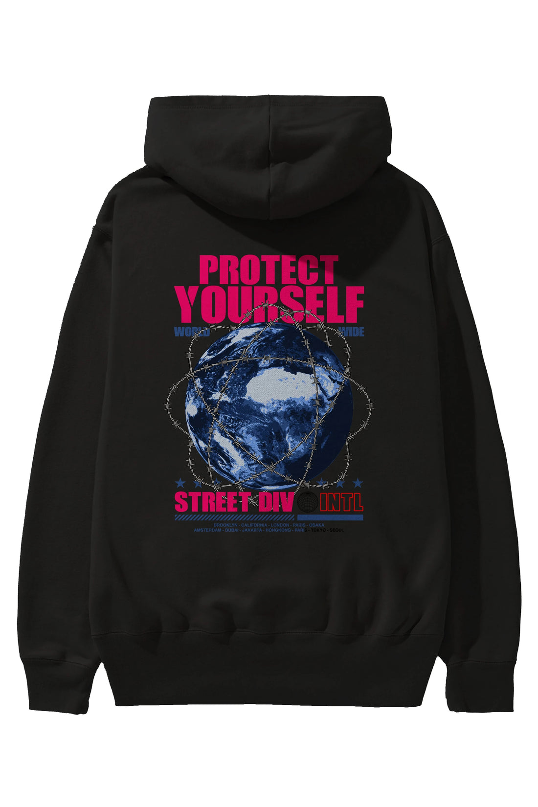 Protect Yourself Arka Baskılı Hoodie Oversize Kapüşonlu Sweatshirt Erkek Kadın Unisex