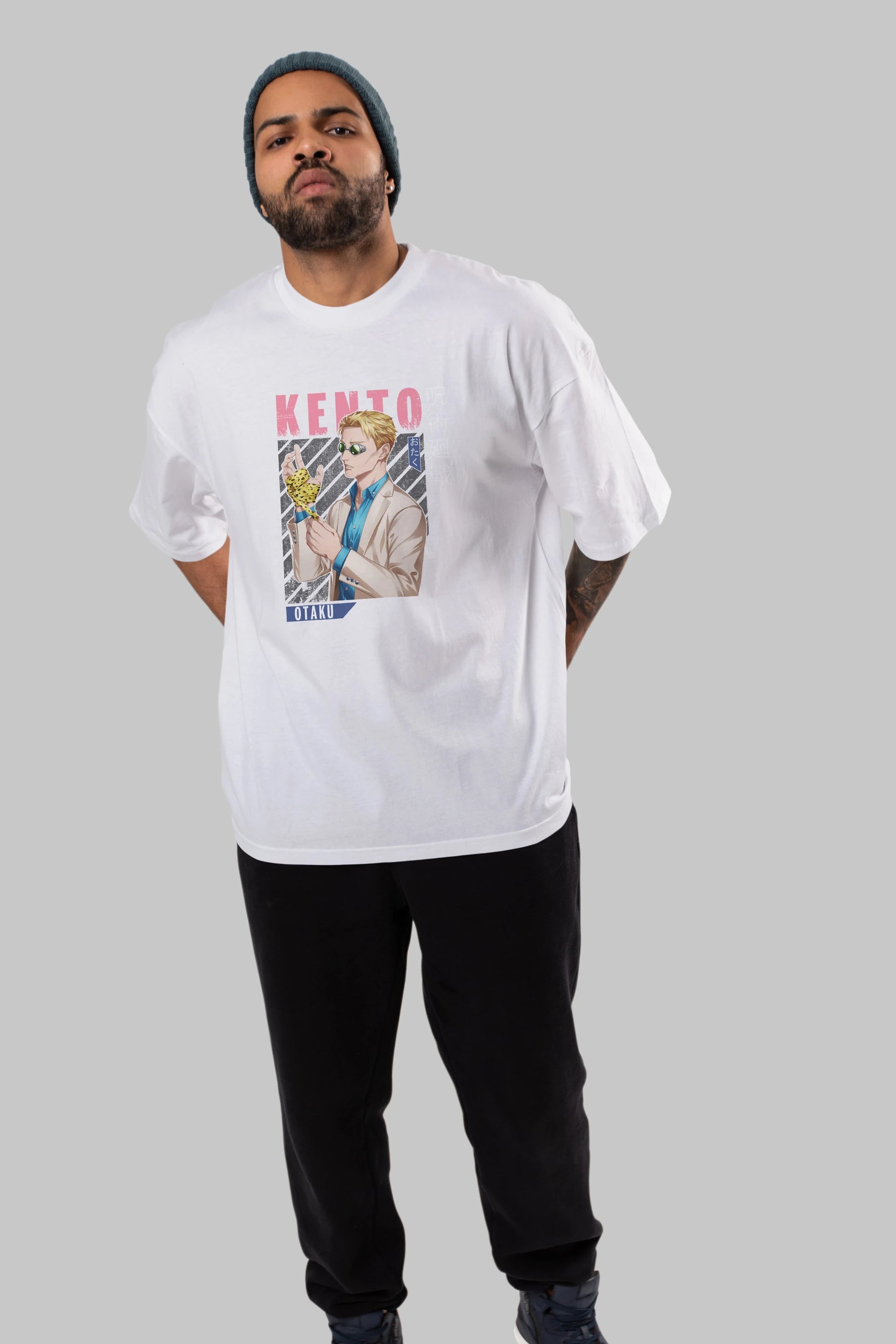 Kento Nanami Anime Ön Baskılı Oversize t-shirt %100 pamuk Erkek Kadın Unisex