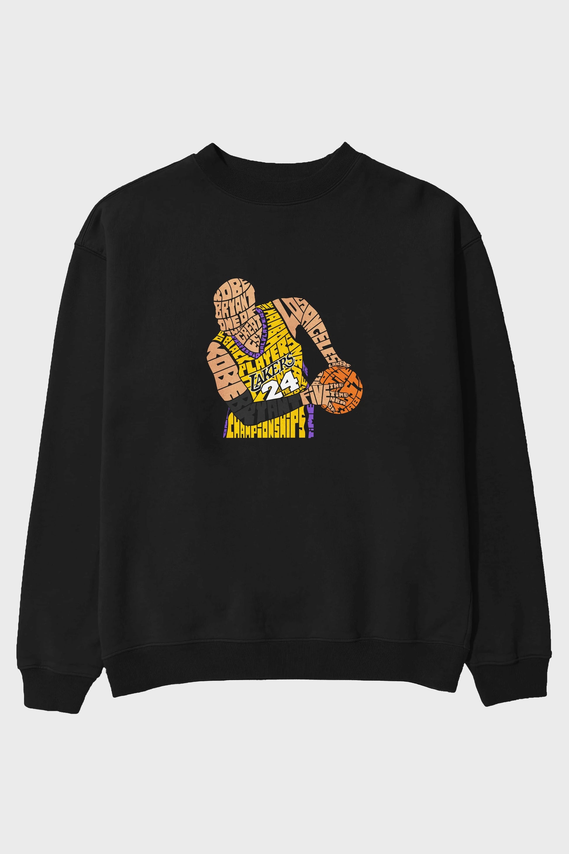 Kobe Bryant Ön Baskılı Oversize Sweatshirt Erkek Kadın Unisex