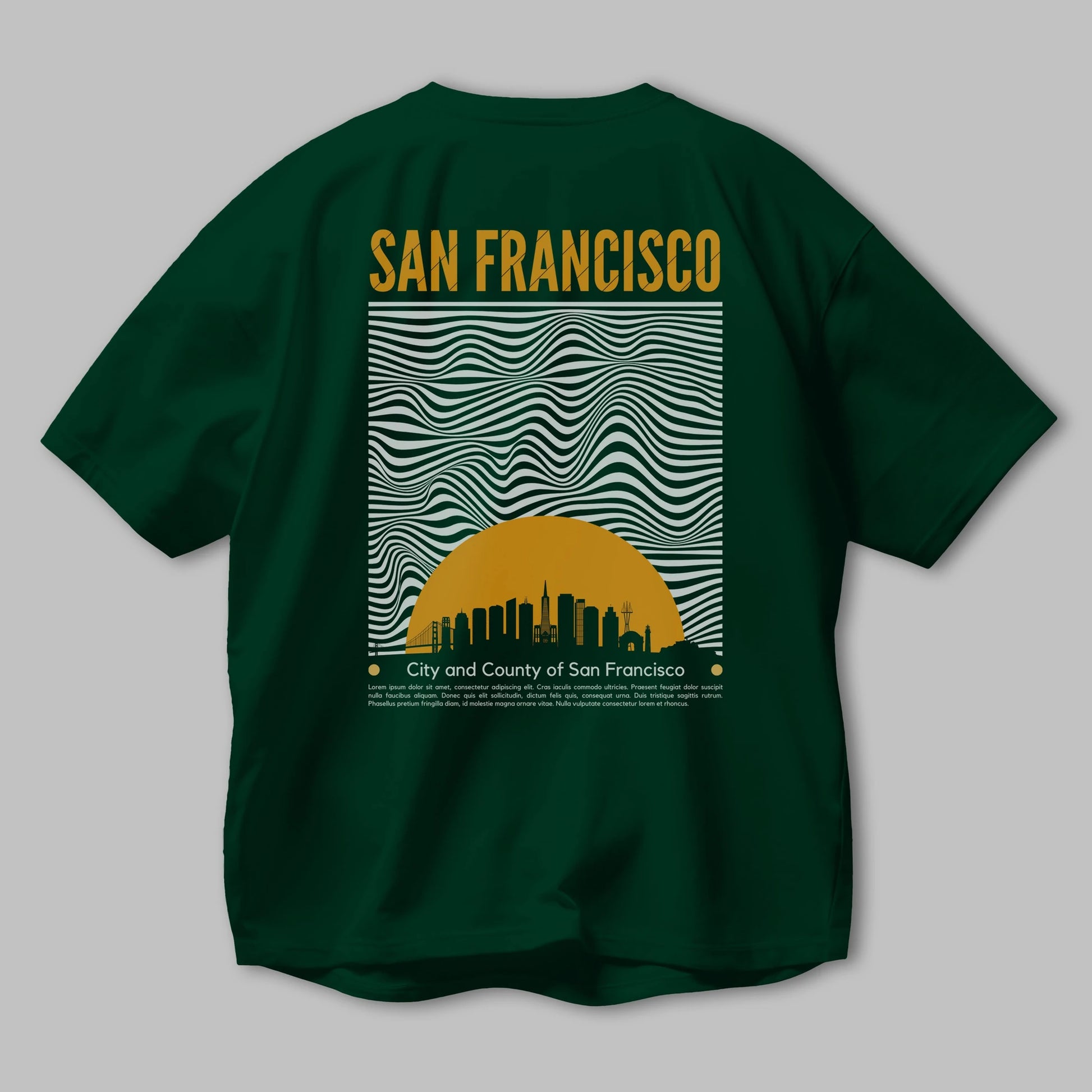 San Francisco Yazılı Arka Baskılı Oversize t-shirt Erkek Kadın Unisex