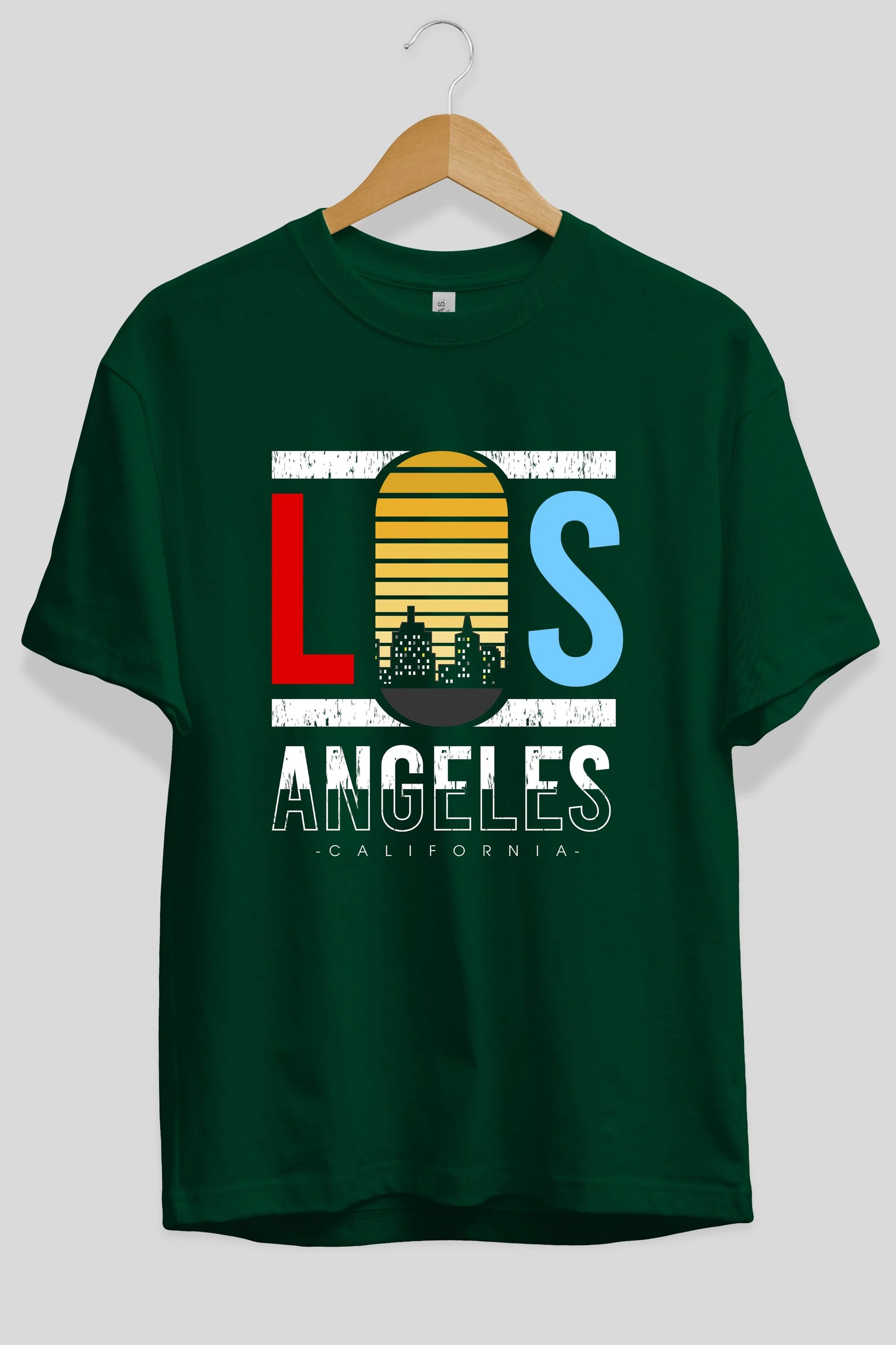Los Angeles Ön Baskılı Oversize t-shirt Erkek Kadın Unisex
