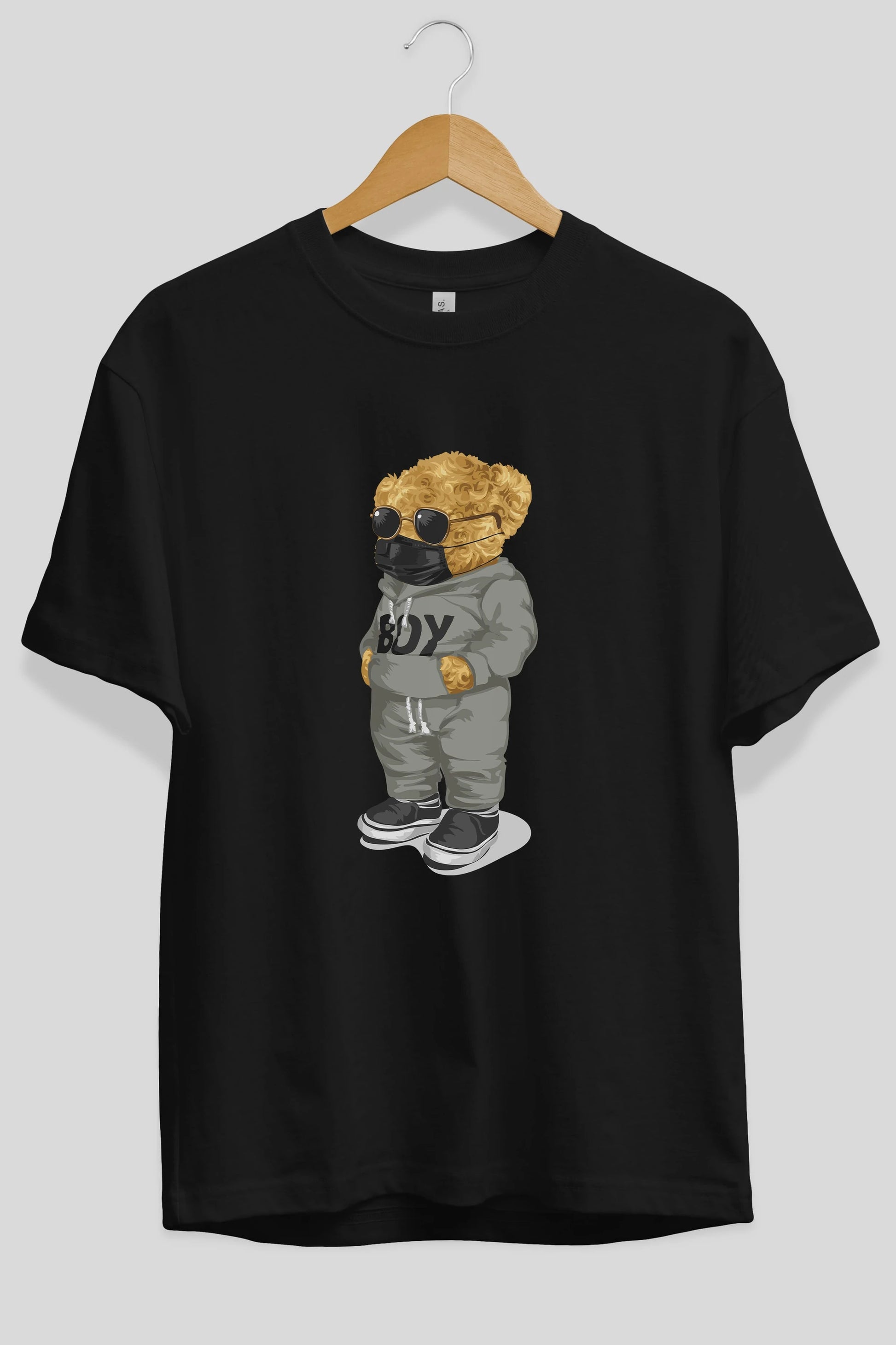 Teddy Bear Boy Ön Baskılı Oversize t-shirt Erkek Kadın Unisex %100 Pamuk