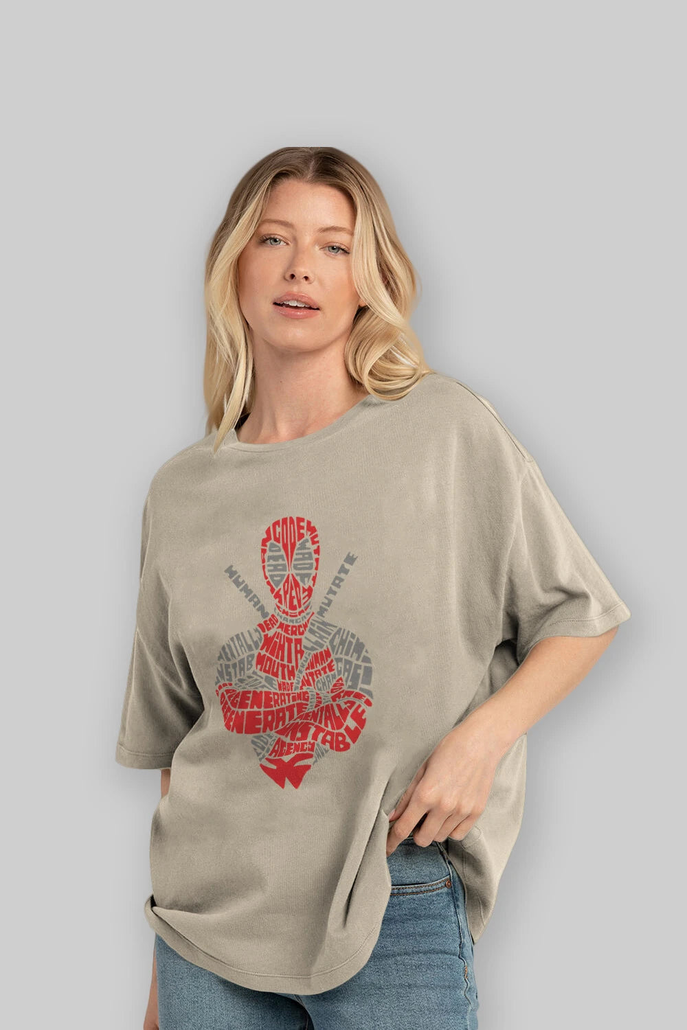 Deadpool (16) Ön Baskılı Oversize t-shirt Erkek Kadın Unisex %100 Pamuk Bisiklet Yaka tişort