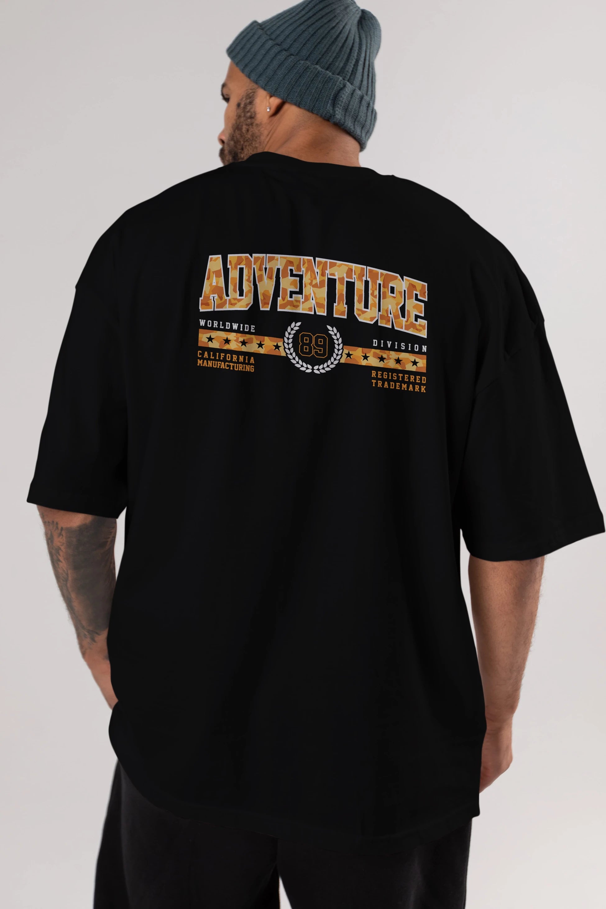 Adventure Arka Baskılı Oversize t-shirt Erkek Kadın Unisex