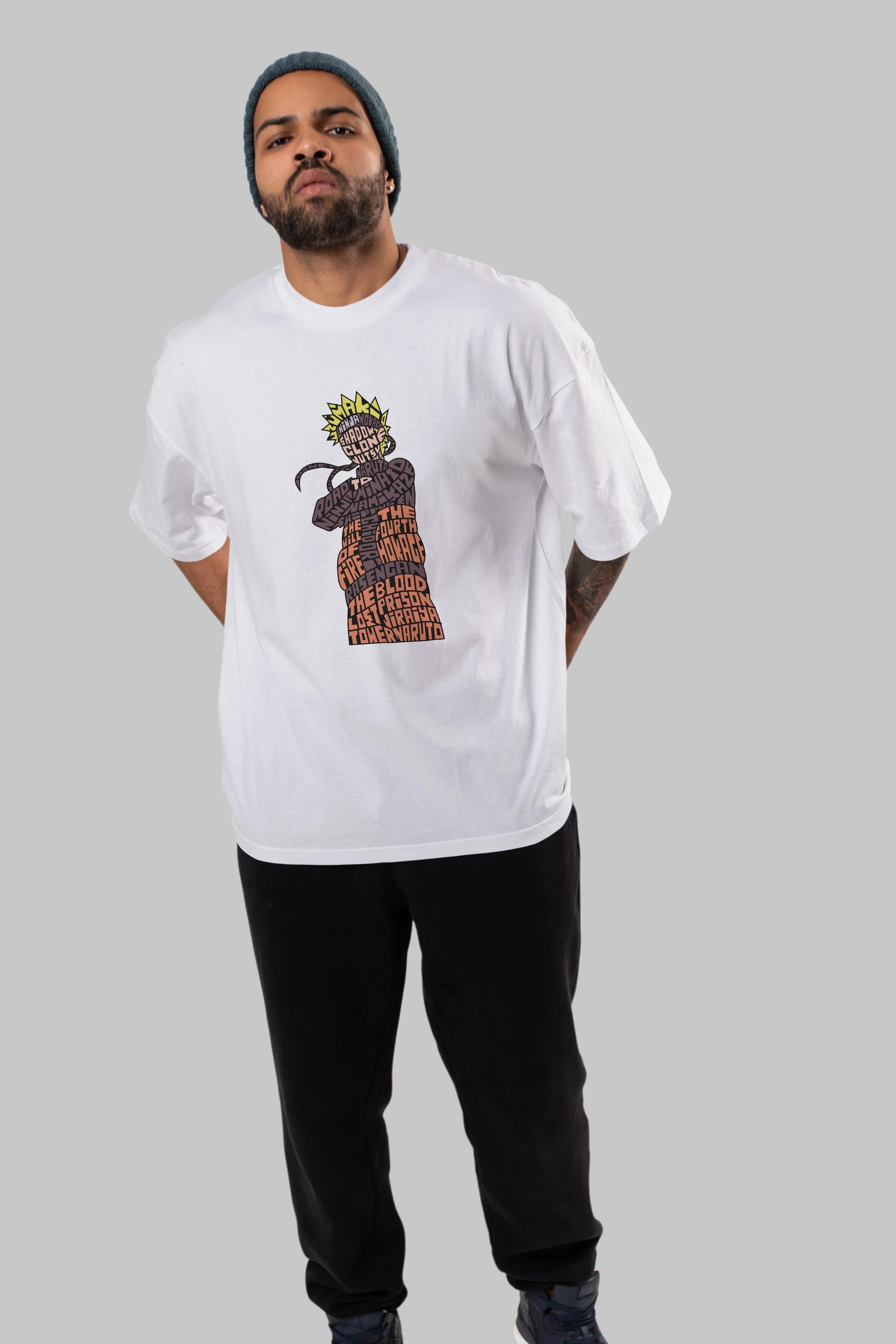 Rasengan Ön Baskılı Oversize t-shirt %100 pamuk Erkek Kadın Unisex