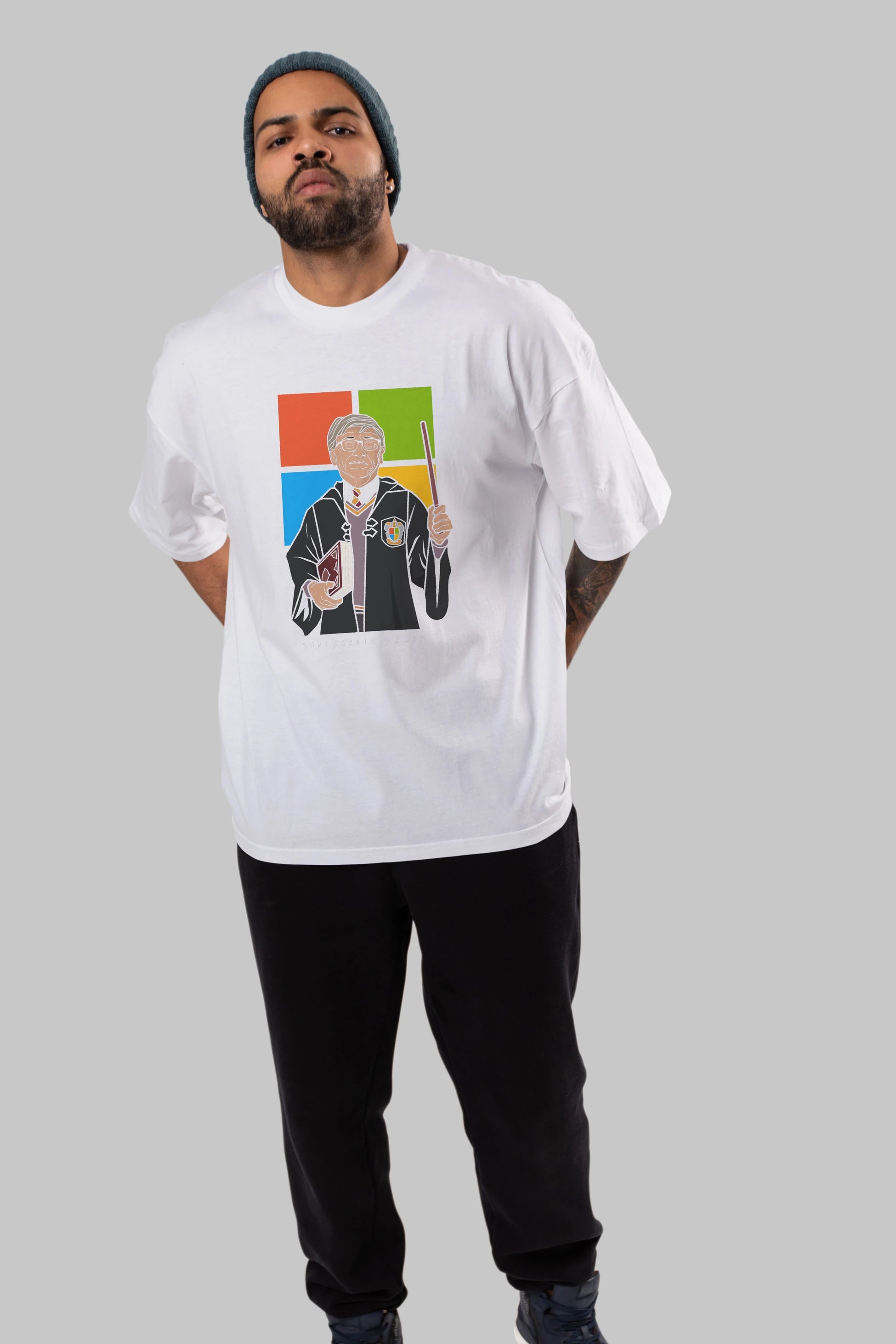 Harry Potter Gates Ön Baskılı Oversize t-shirt Erkek Kadın Unisex %100 Pamuk tişort