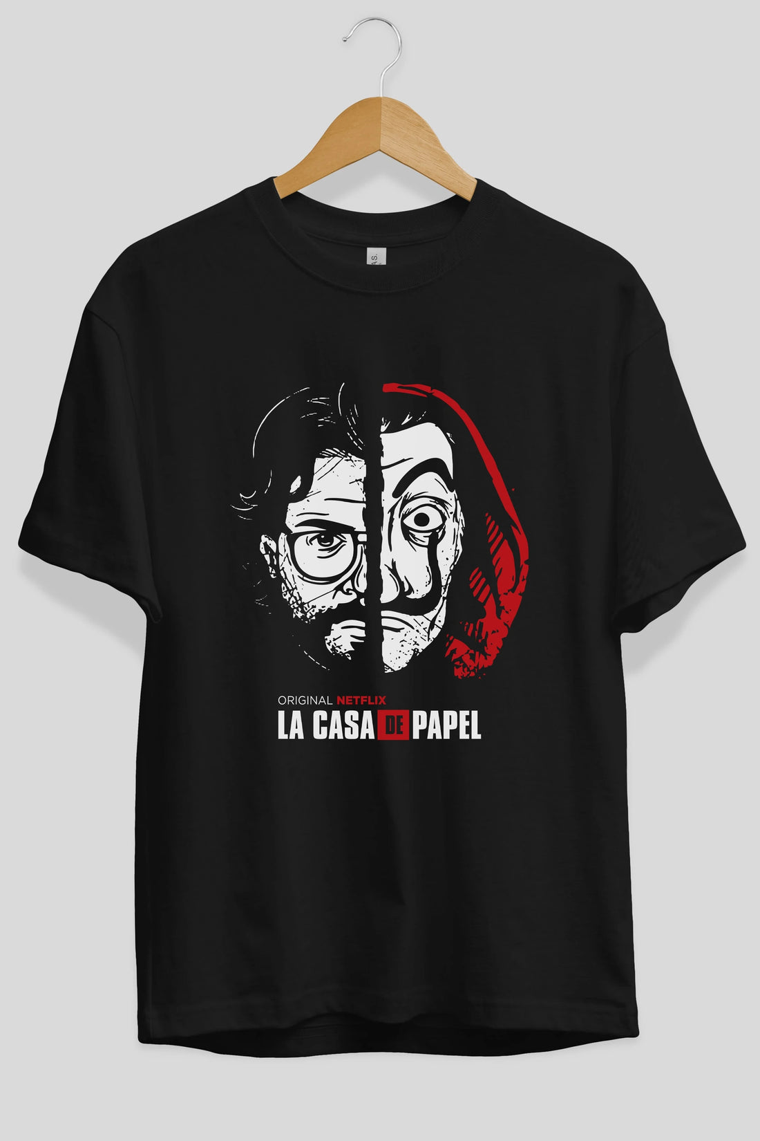 La Casa De Papel (9) Ön Baskılı Oversize t-shirt Erkek Kadın Unisex %100 Pamuk Bisiklet Yaka tişort