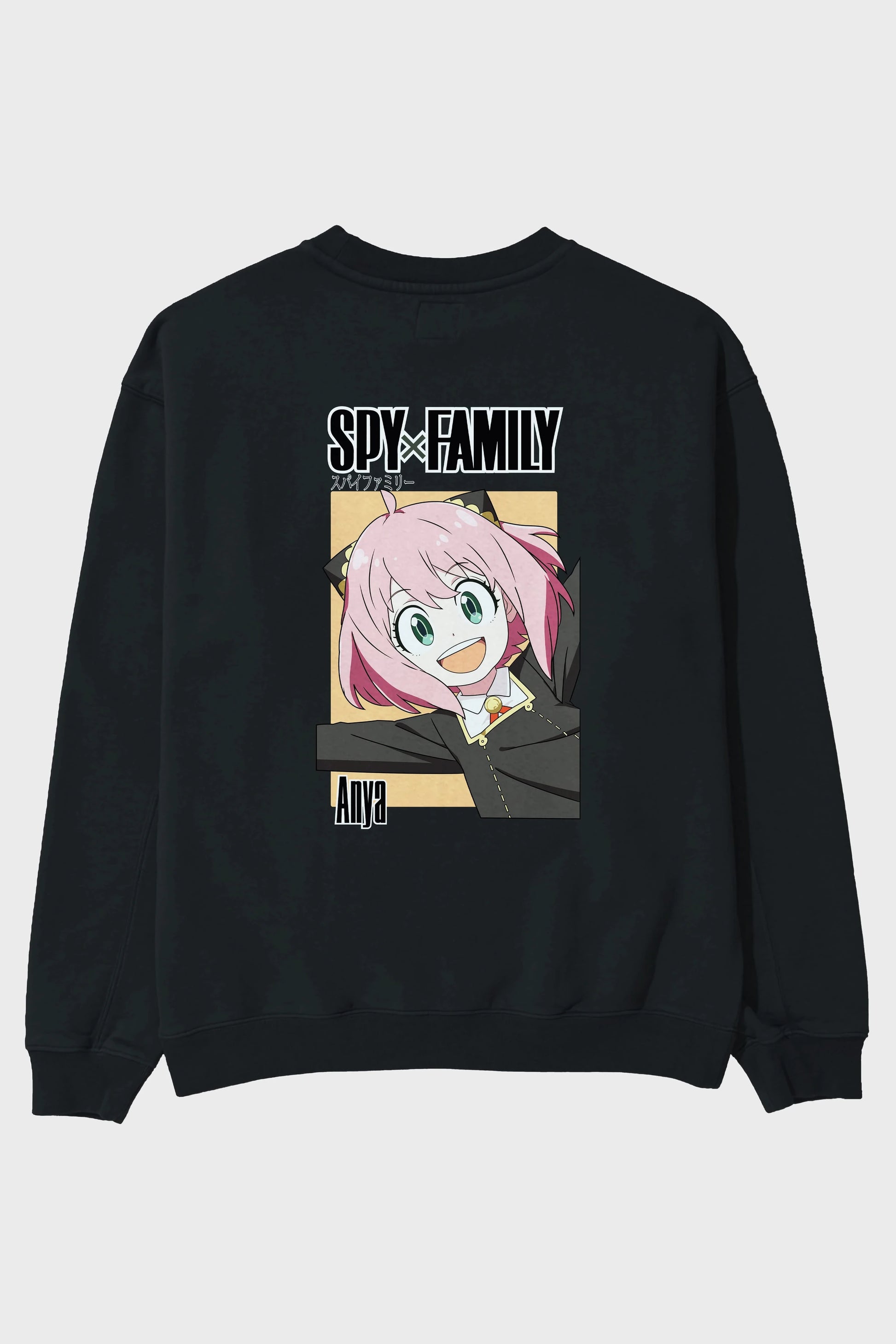 SPY X FAMILY Anya Anime Arka Baskılı Oversize Sweatshirt Erkek Kadın Unisex