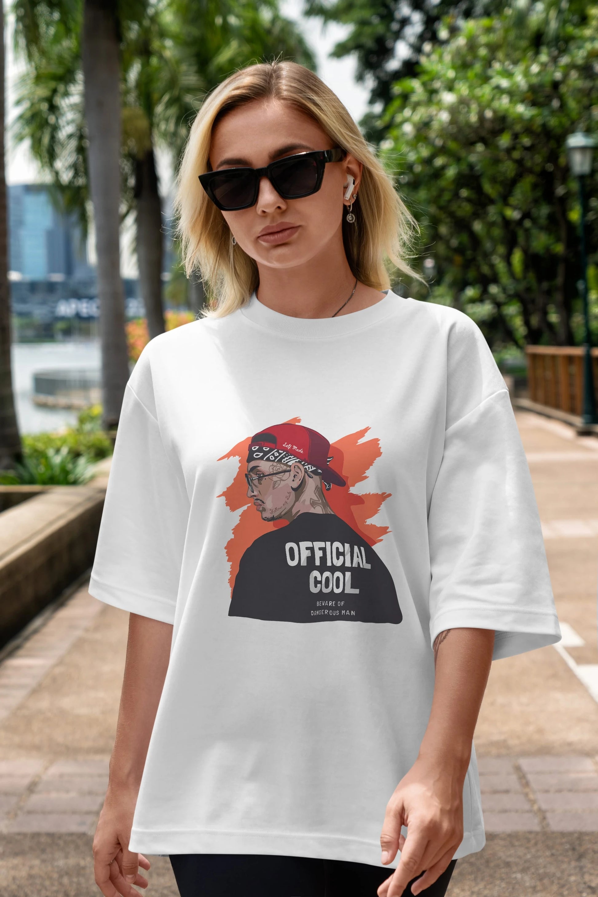 Official Cool Ön Baskılı Oversize t-shirt Erkek Kadın Unisex