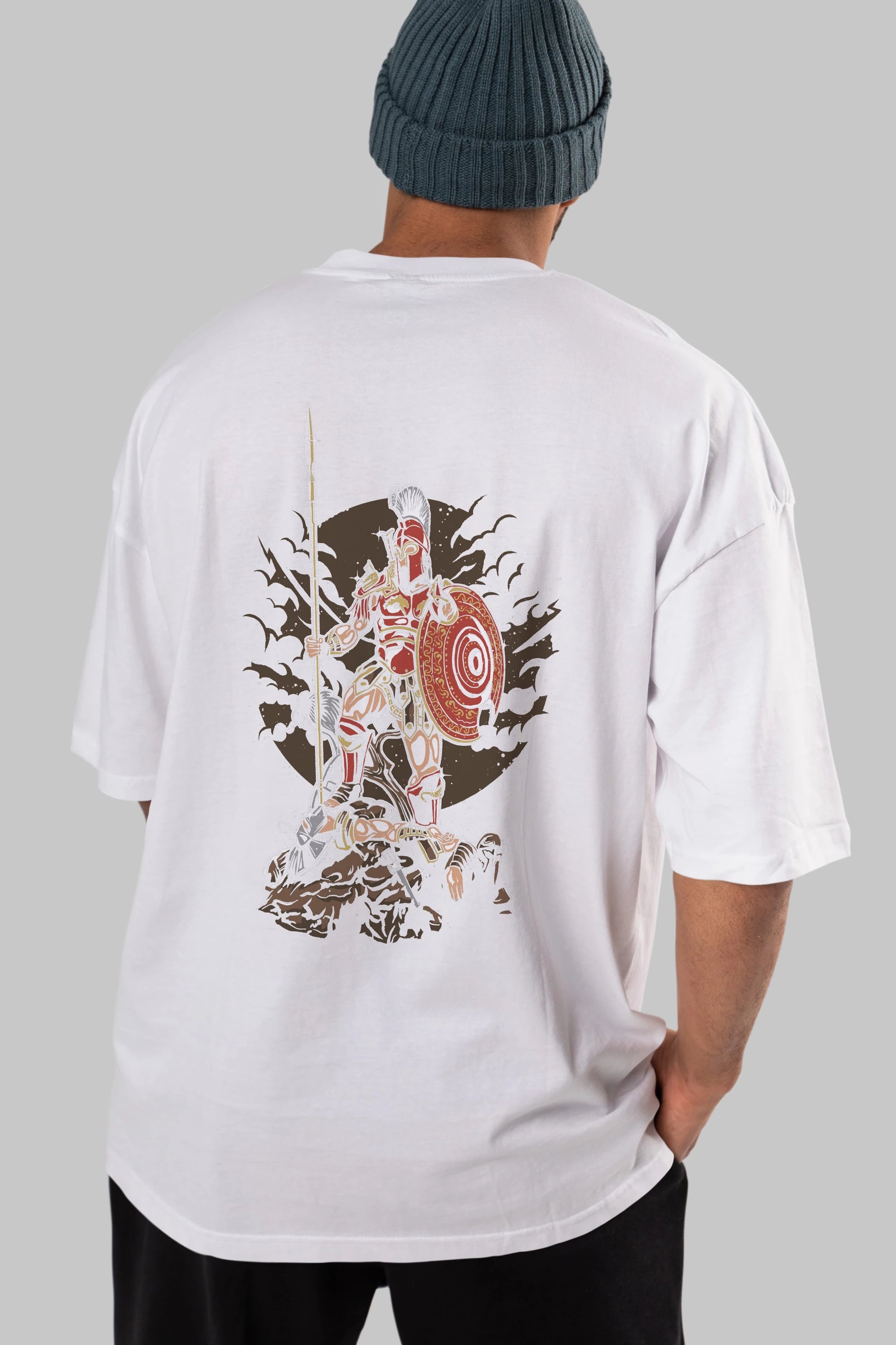 Sparta Arka Baskılı Oversize t-shirt Erkek Kadın Unisex %100 Pamuk