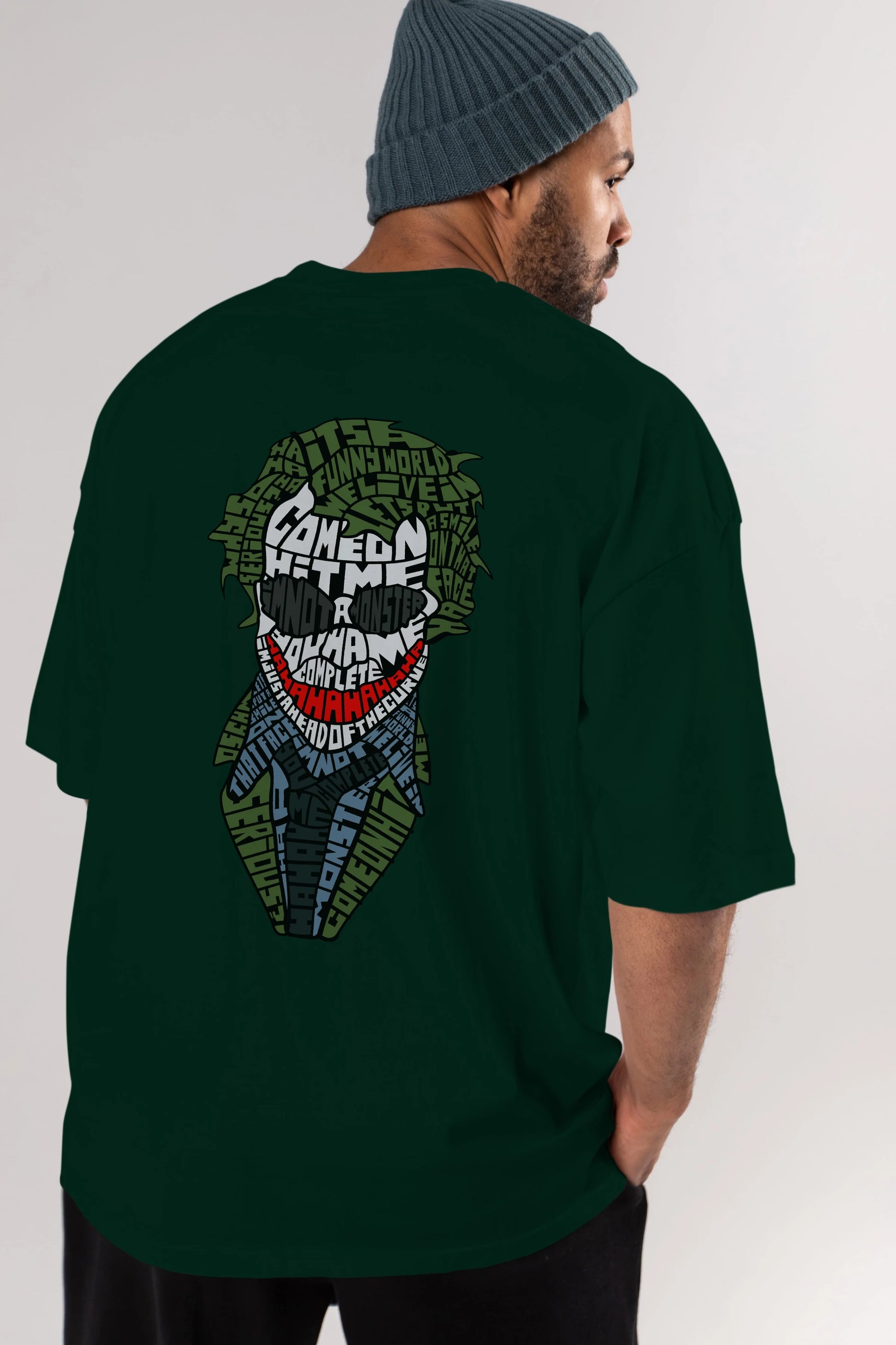 Why So Serious Arka Baskılı Oversize t-shirt %100 pamuk Erkek Kadın Unisex