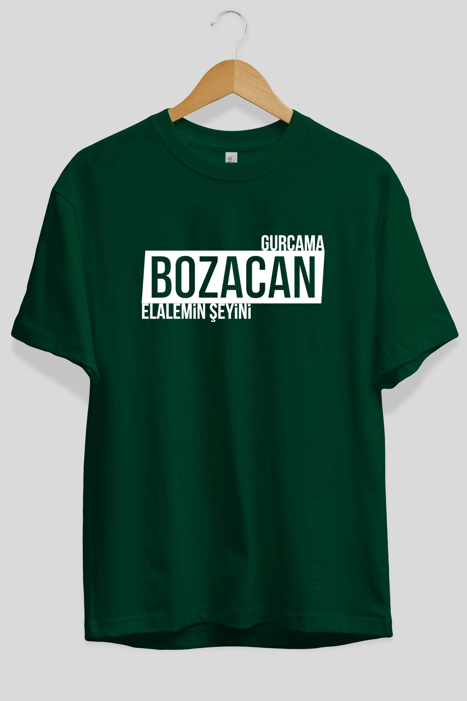 Gurcama Bozacan Elalemin Ön Baskılı Oversize t-shirt %100 pamuk Erkek Kadın Unisex