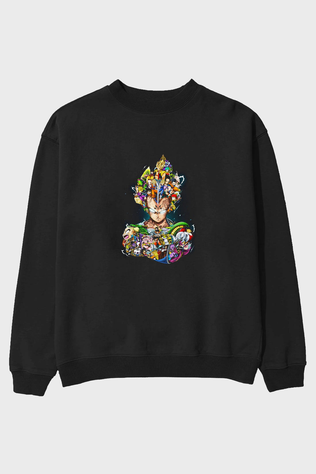 DRAGON BALL ART (3) Anime Ön Baskılı Oversize Sweatshirt Erkek Kadın Unisex