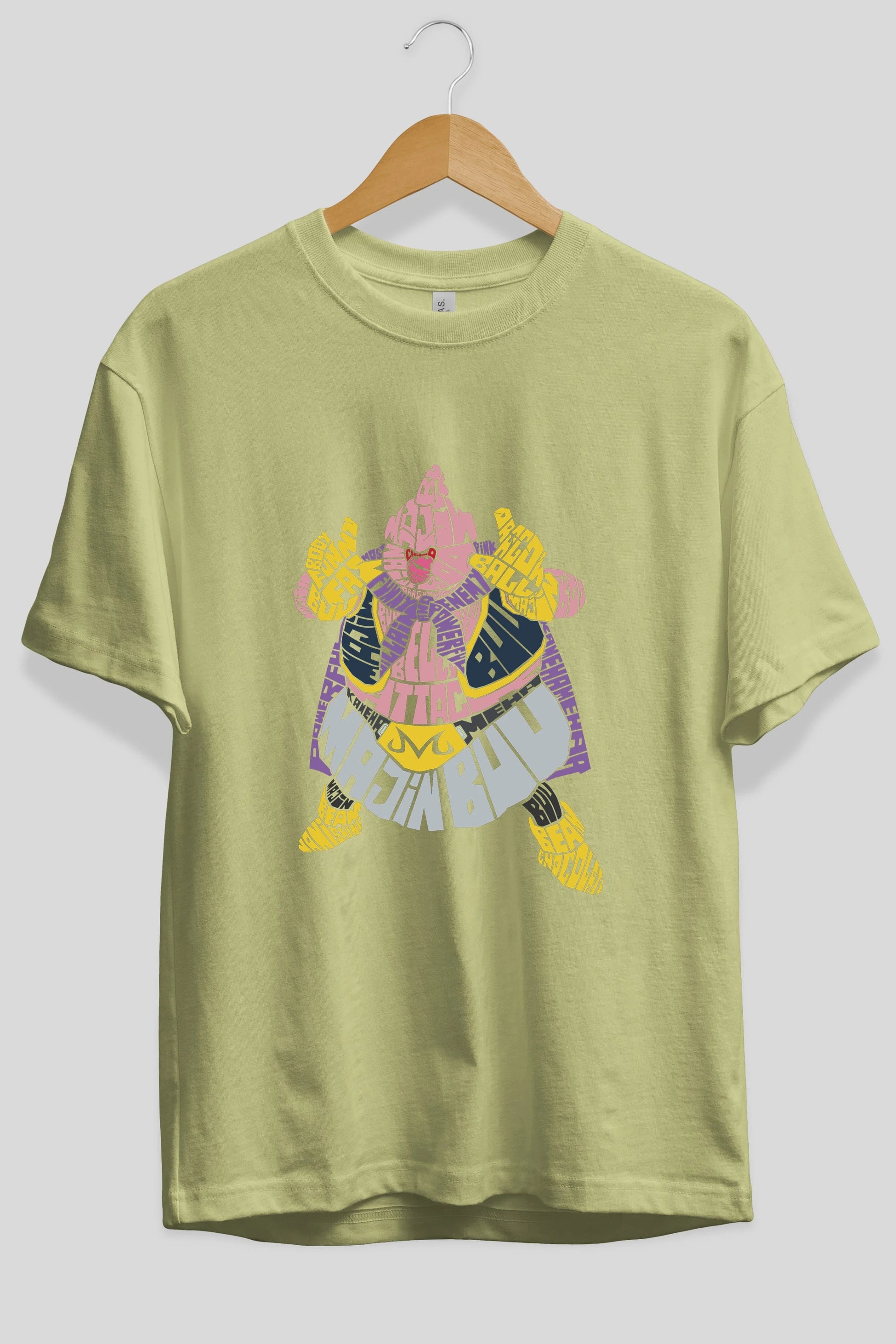 Majin Buu Ön Baskılı Oversize t-shirt %100 pamuk Erkek Kadın Unisex