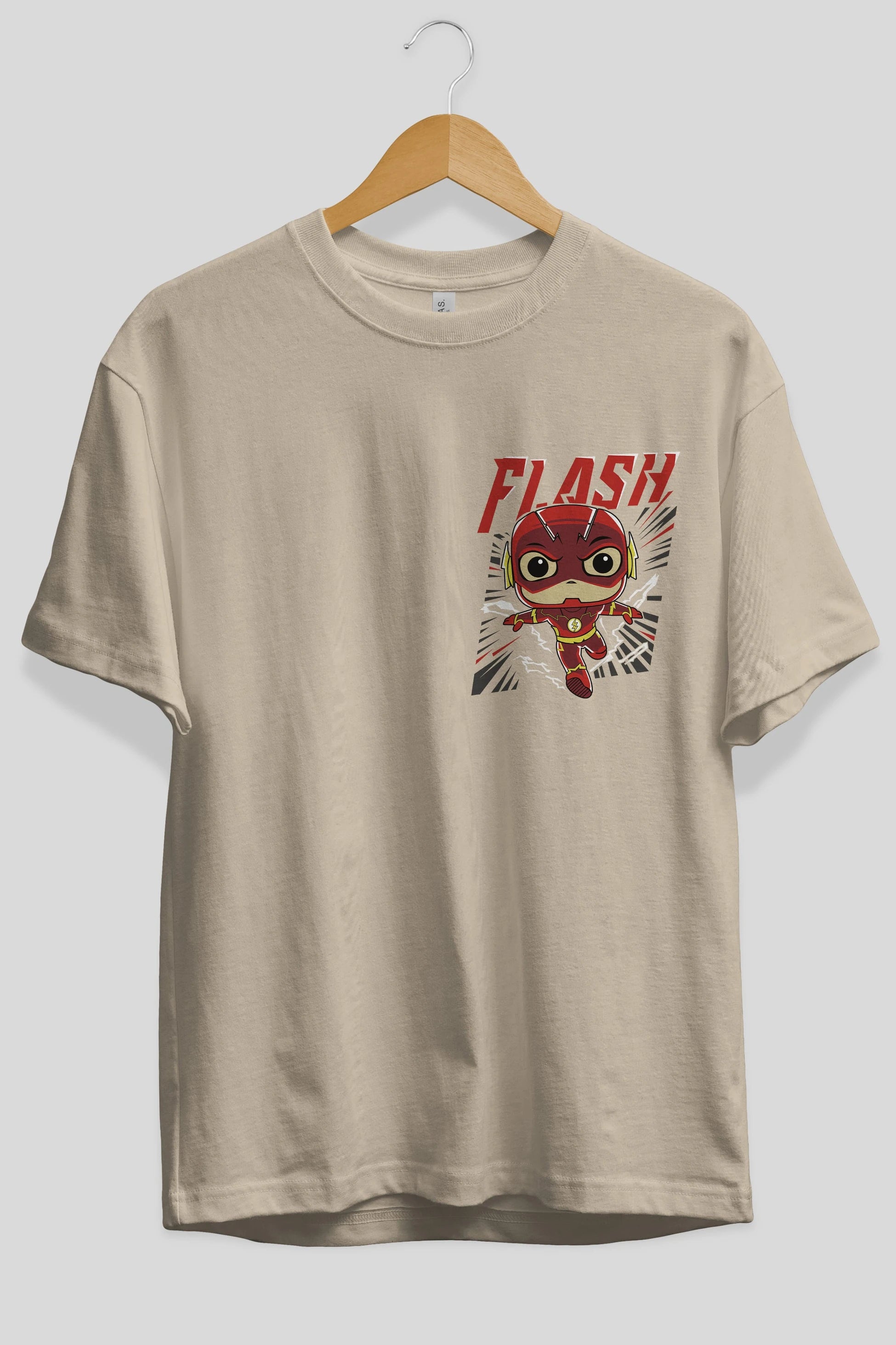 Flash Avengers (4) Ön Sol Baskılı Oversize t-shirt Erkek Kadın Unisex %100 Pamuk Bisiklet Yaka tişort