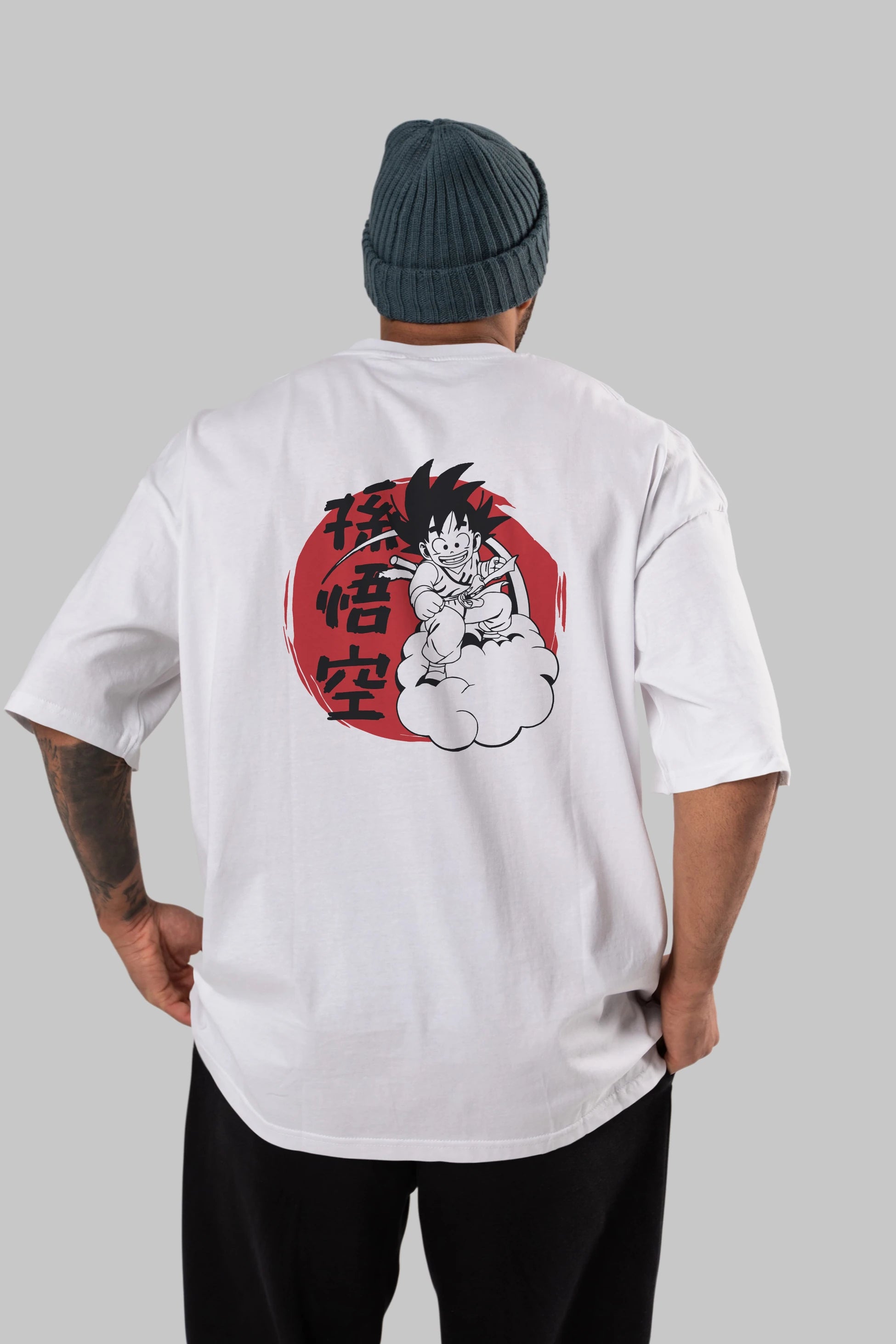 DRAGON BALL Anime Arka Baskılı Oversize t-shirt Erkek Kadın Unisex