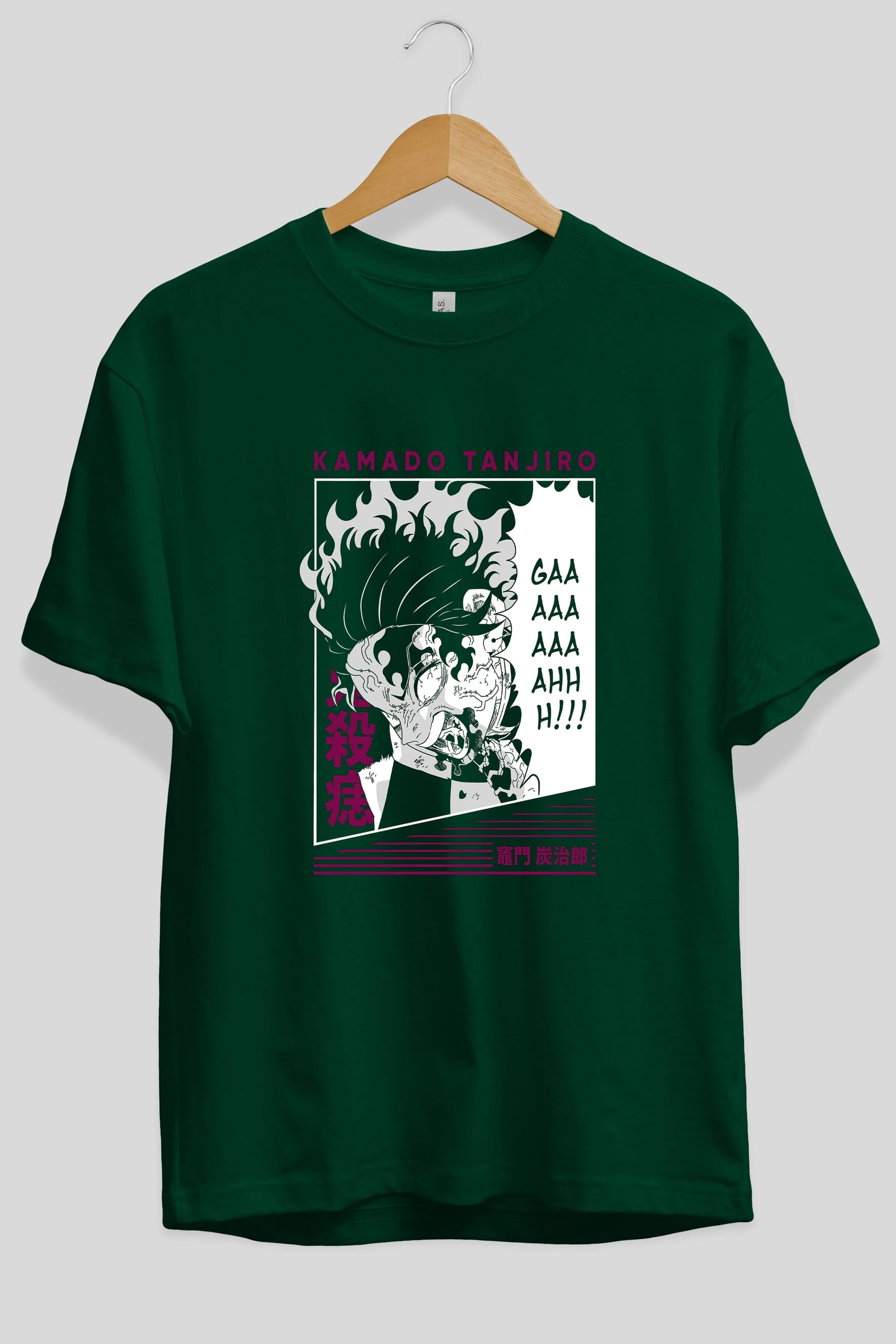 TANJIRO KAMADO 3 Anime Ön Baskılı Oversize t-shirt %100 pamuk Erkek Kadın Unisex