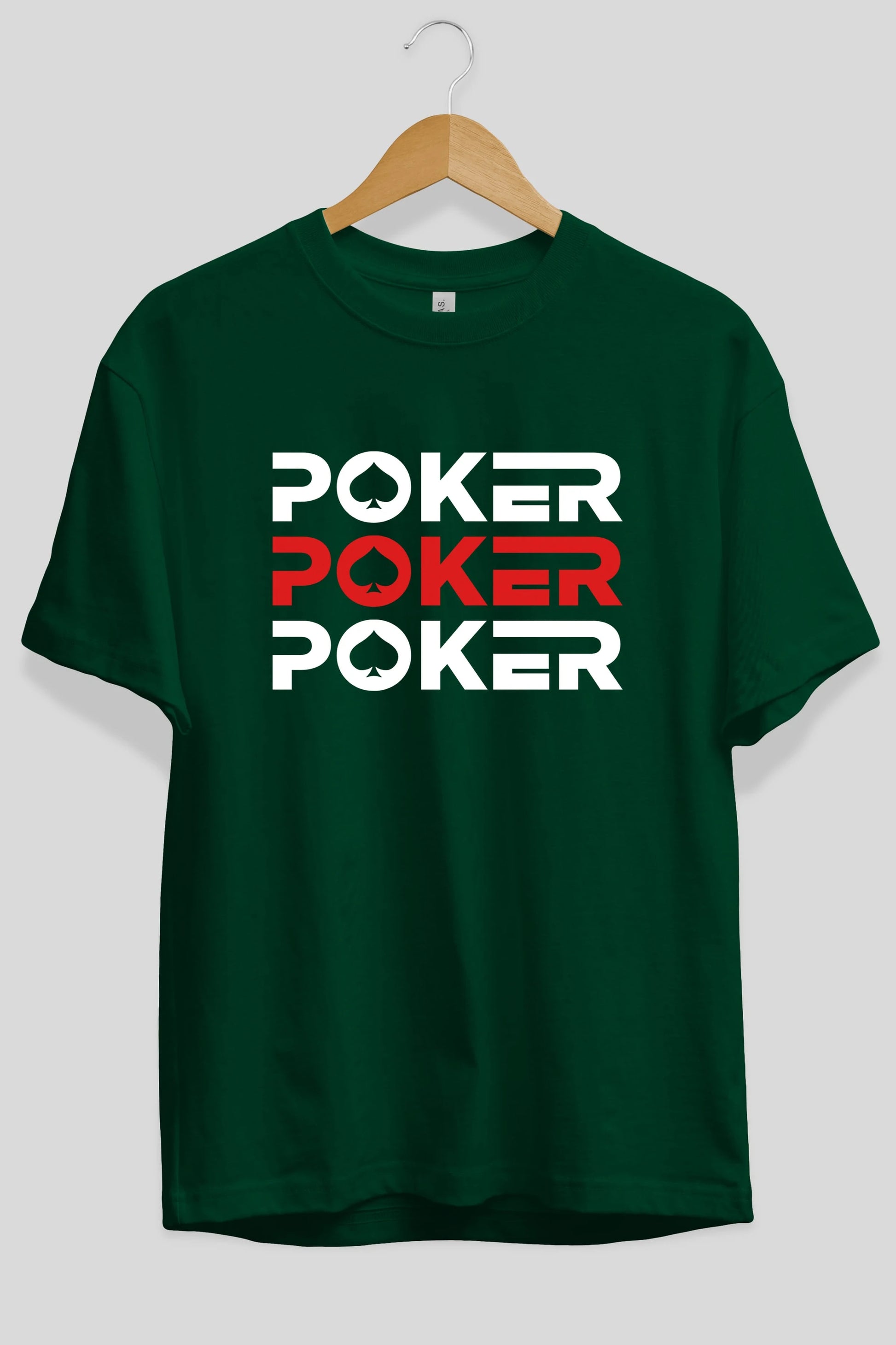 Poker Ön Baskılı Oversize t-shirt Erkek Kadın Unisex