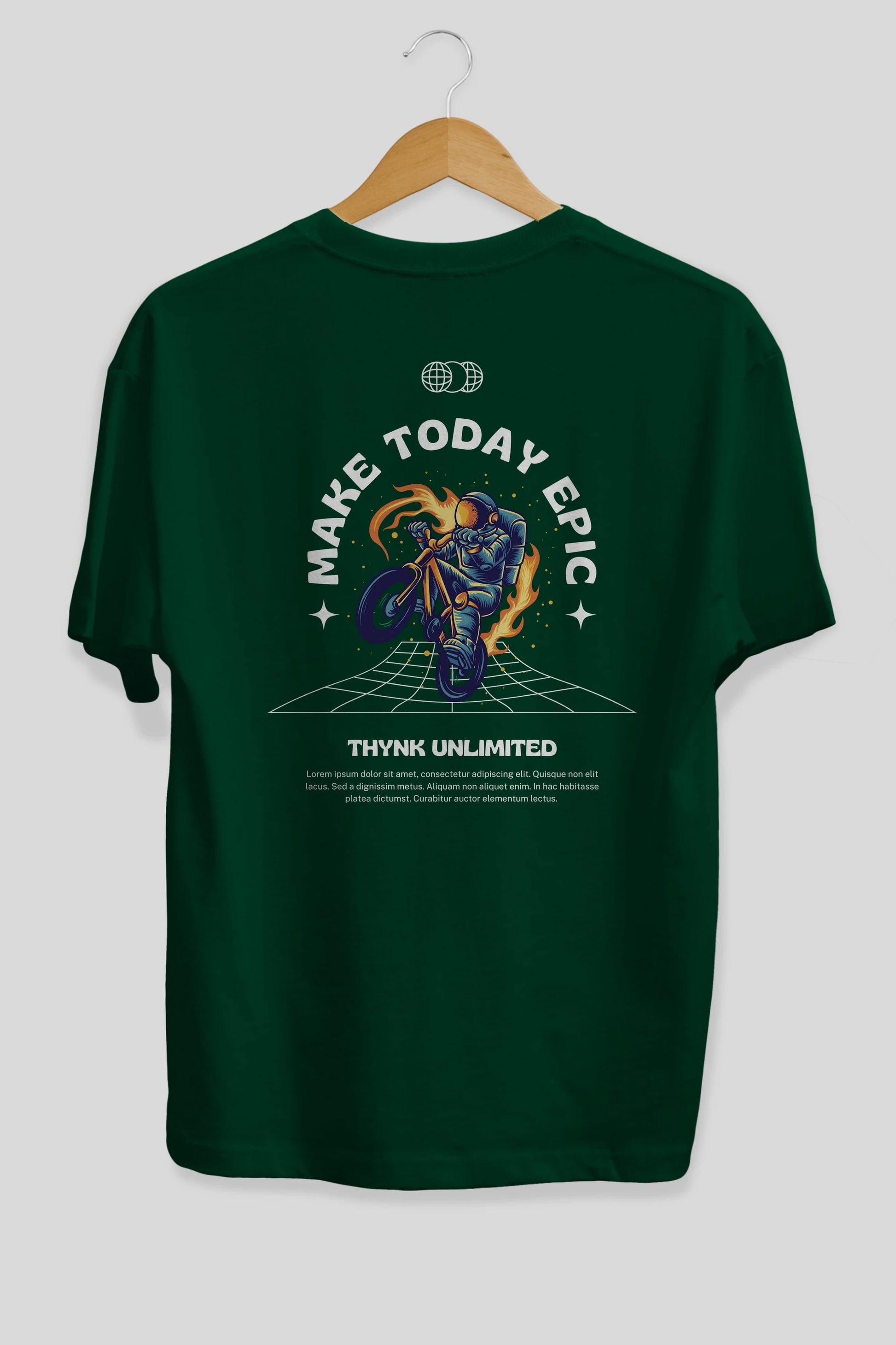 Make Today Epic Arka Baskılı Oversize t-shirt Erkek Kadın Unisex