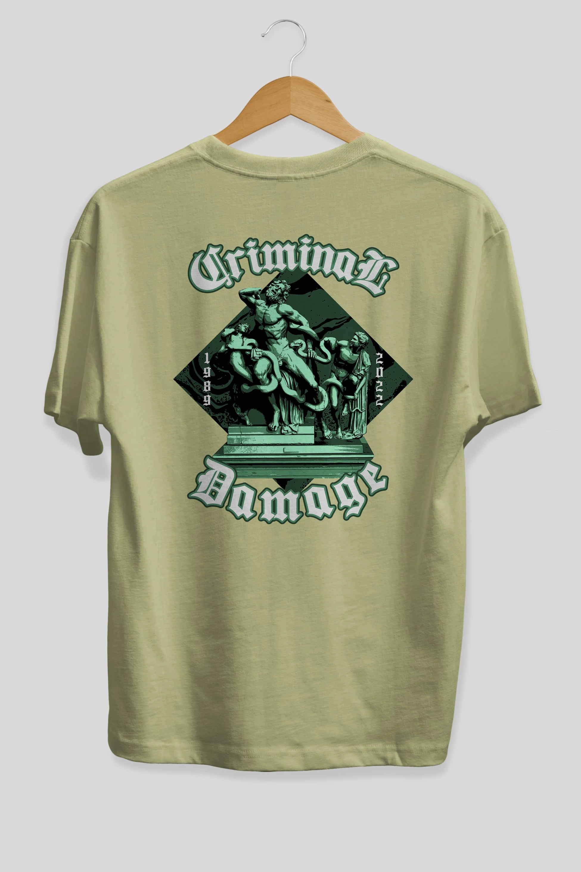 Criminal Damage Arka Baskılı Oversize t-shirt Erkek Kadın Unisex