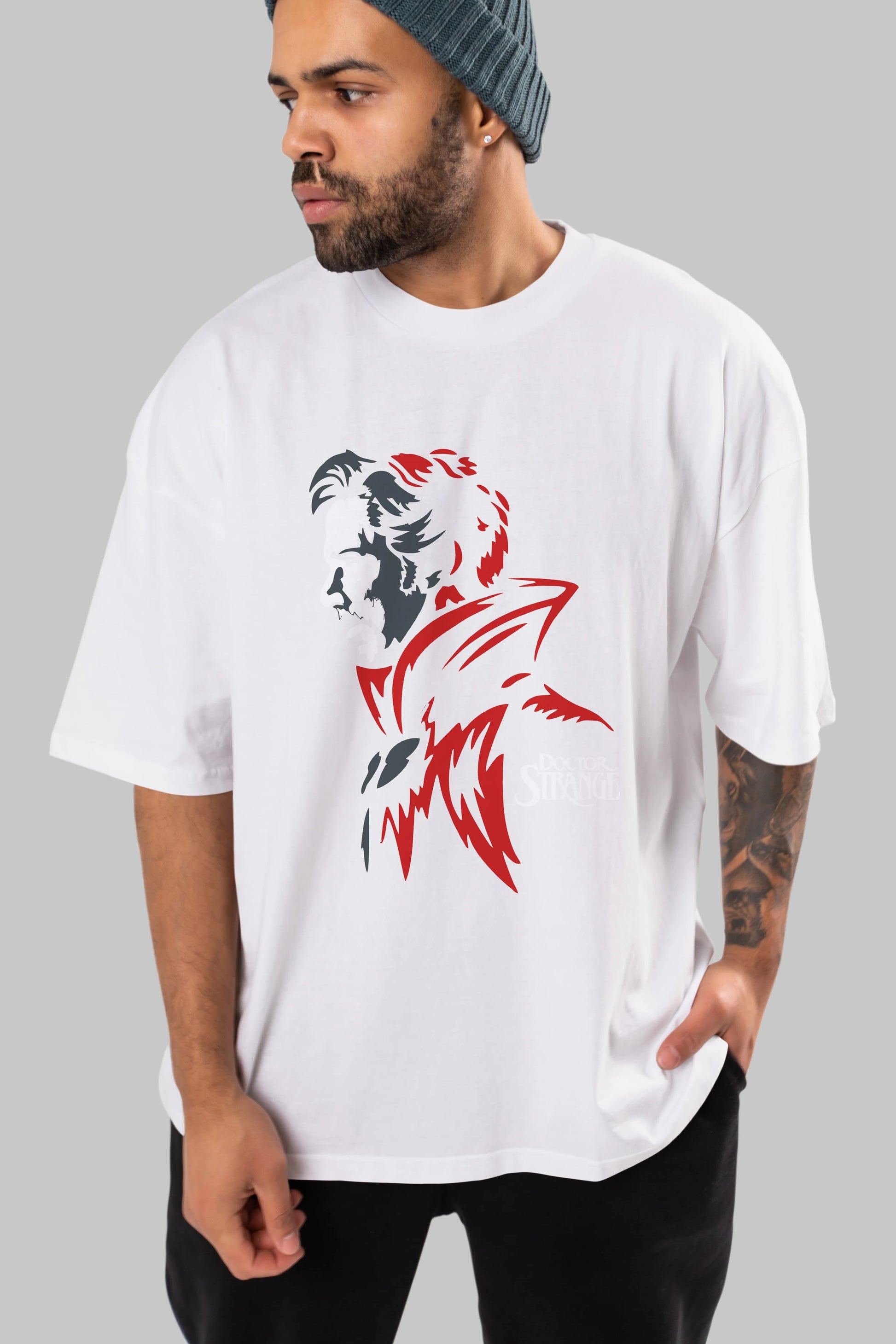 Doctor Strange (2) Ön Baskılı Oversize t-shirt Erkek Kadın Unisex %100 Pamuk Bisiklet Yaka tişort