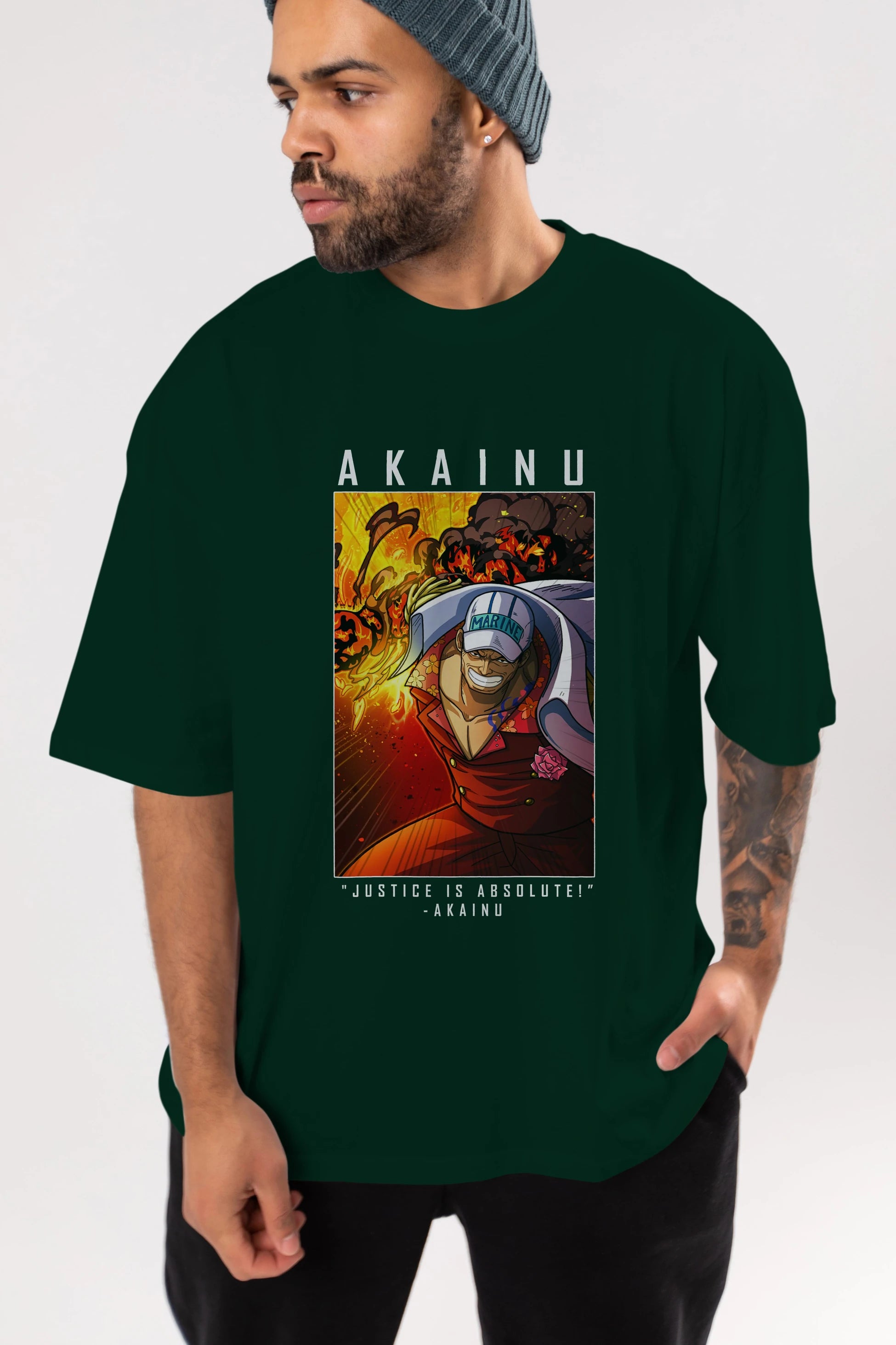 Sakazuki Anime Ön Baskılı Oversize t-shirt Erkek Kadın Unisex