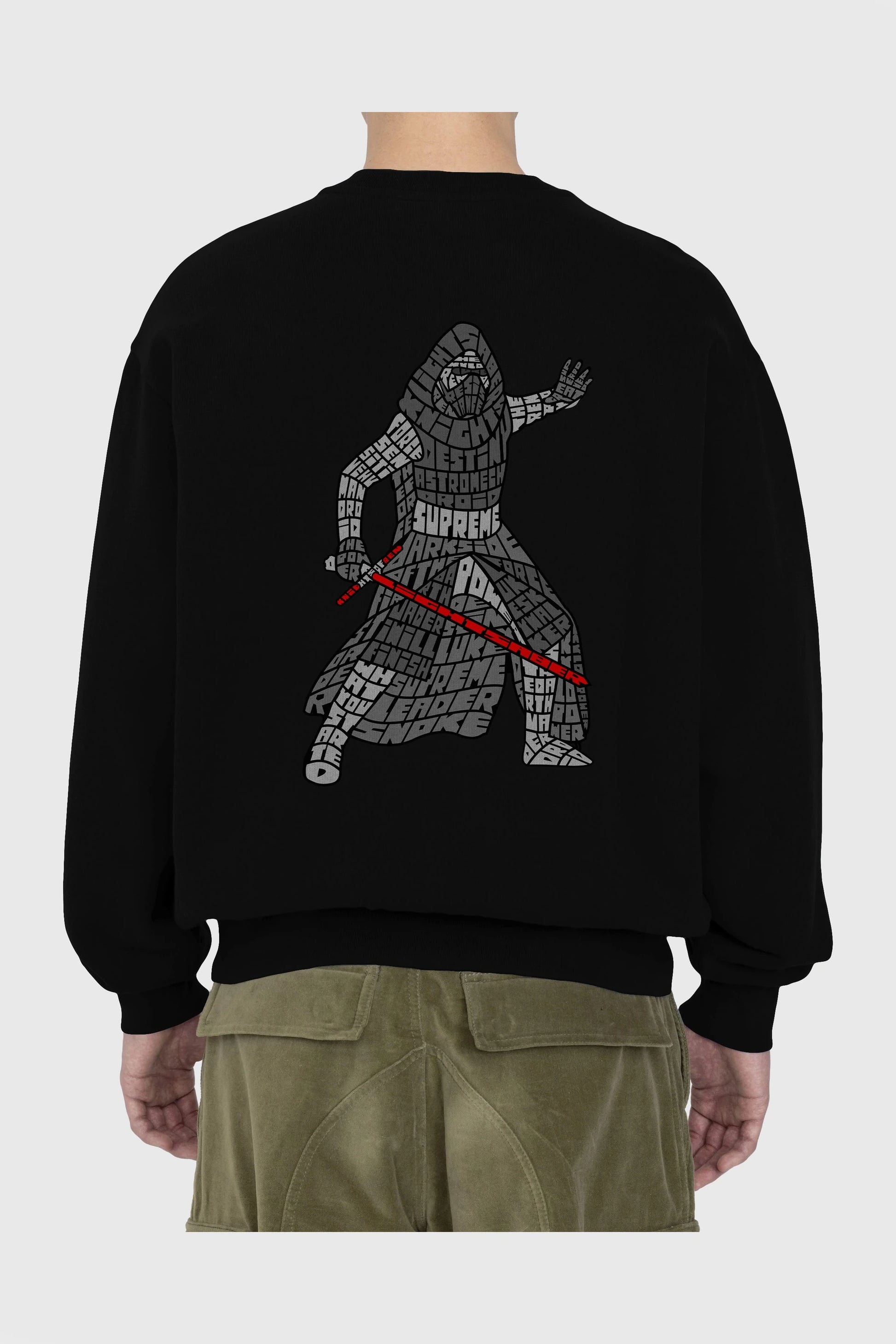 Kylo Arka Baskılı Oversize Sweatshirt Erkek Kadın Unisex