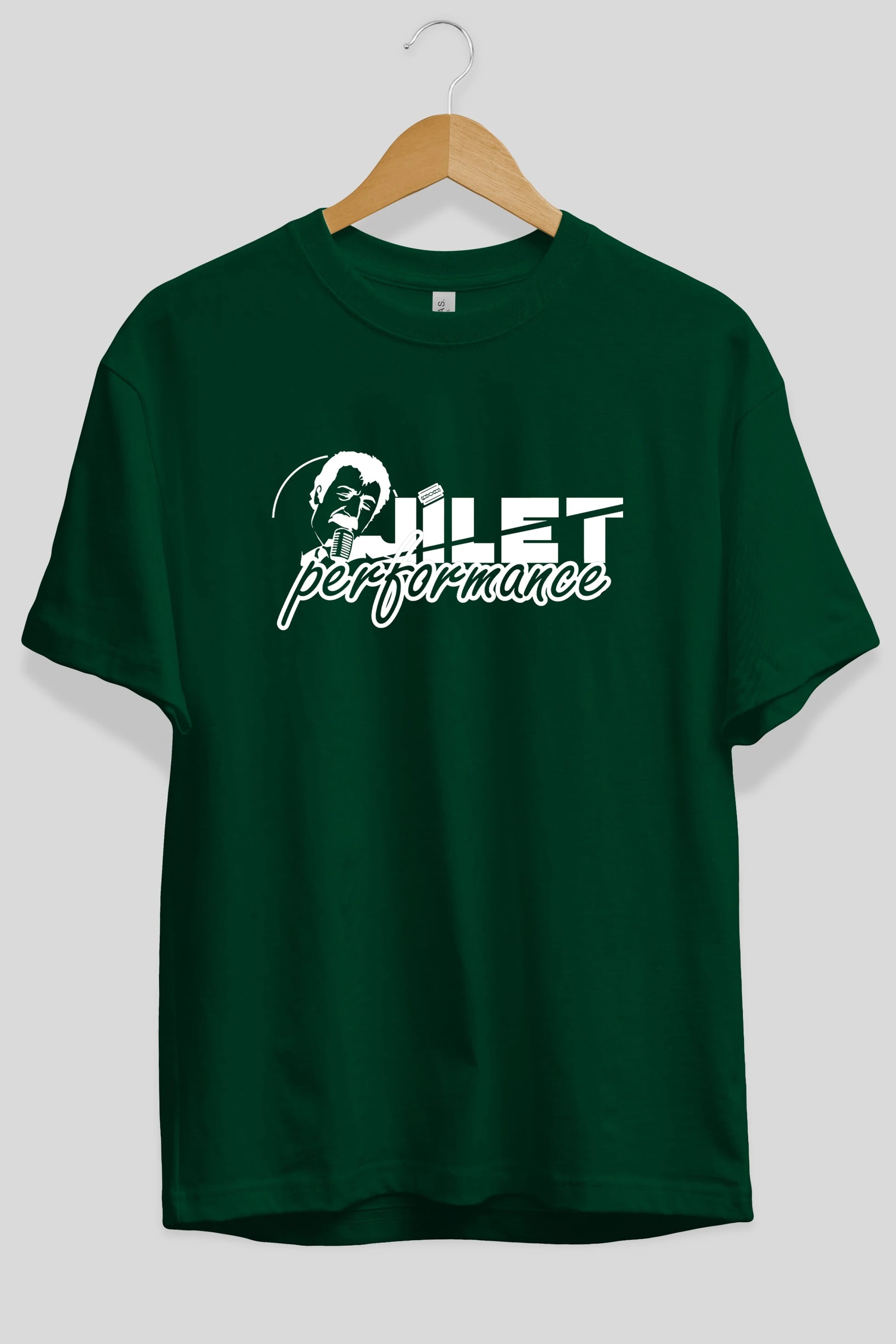 Jilet Performance Ön Baskılı Oversize t-shirt %100 pamuk Erkek Kadın Unisex