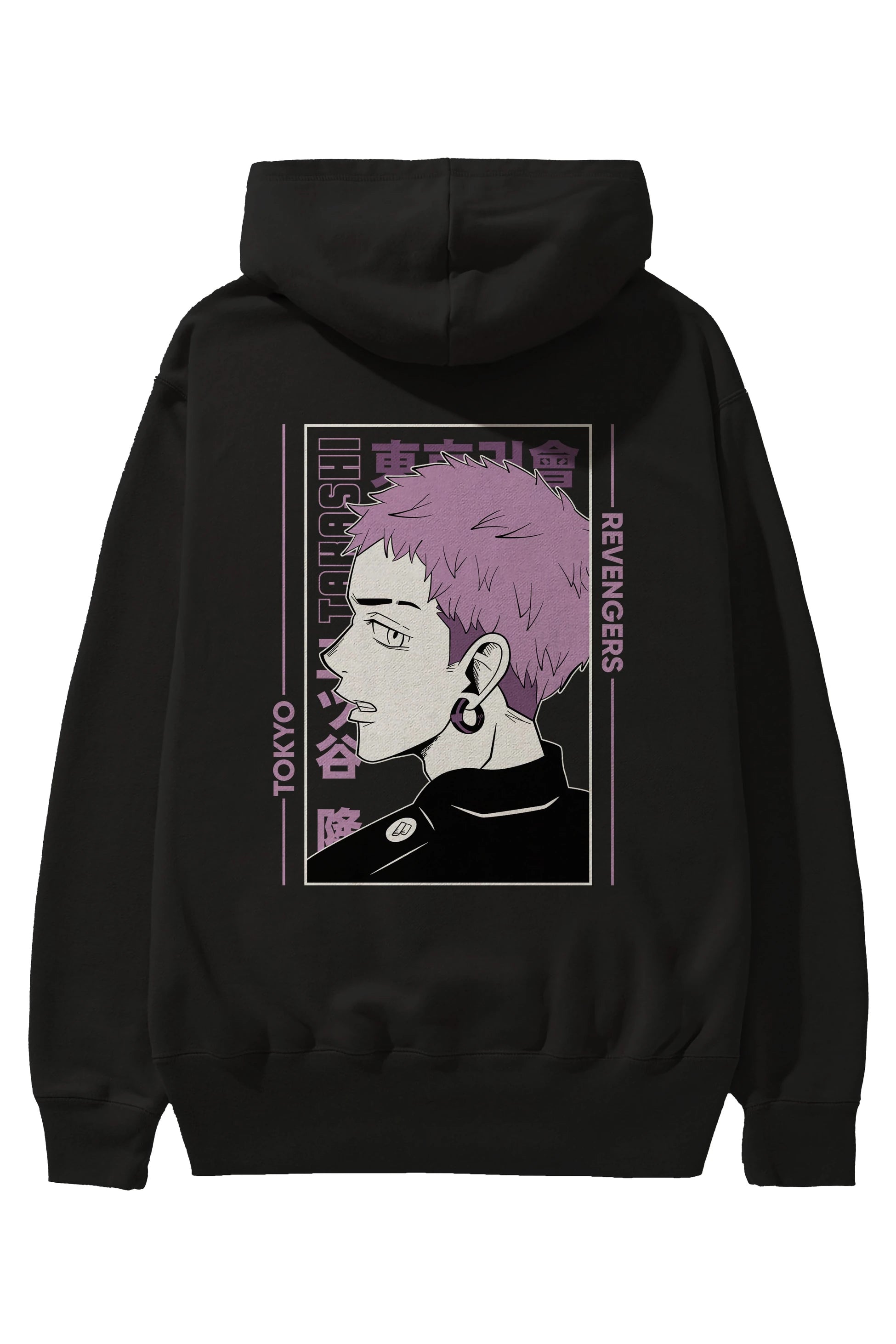 Takashi Mitsuya Anime Arka Baskılı Hoodie Oversize Kapüşonlu Sweatshirt Erkek Kadın Unisex
