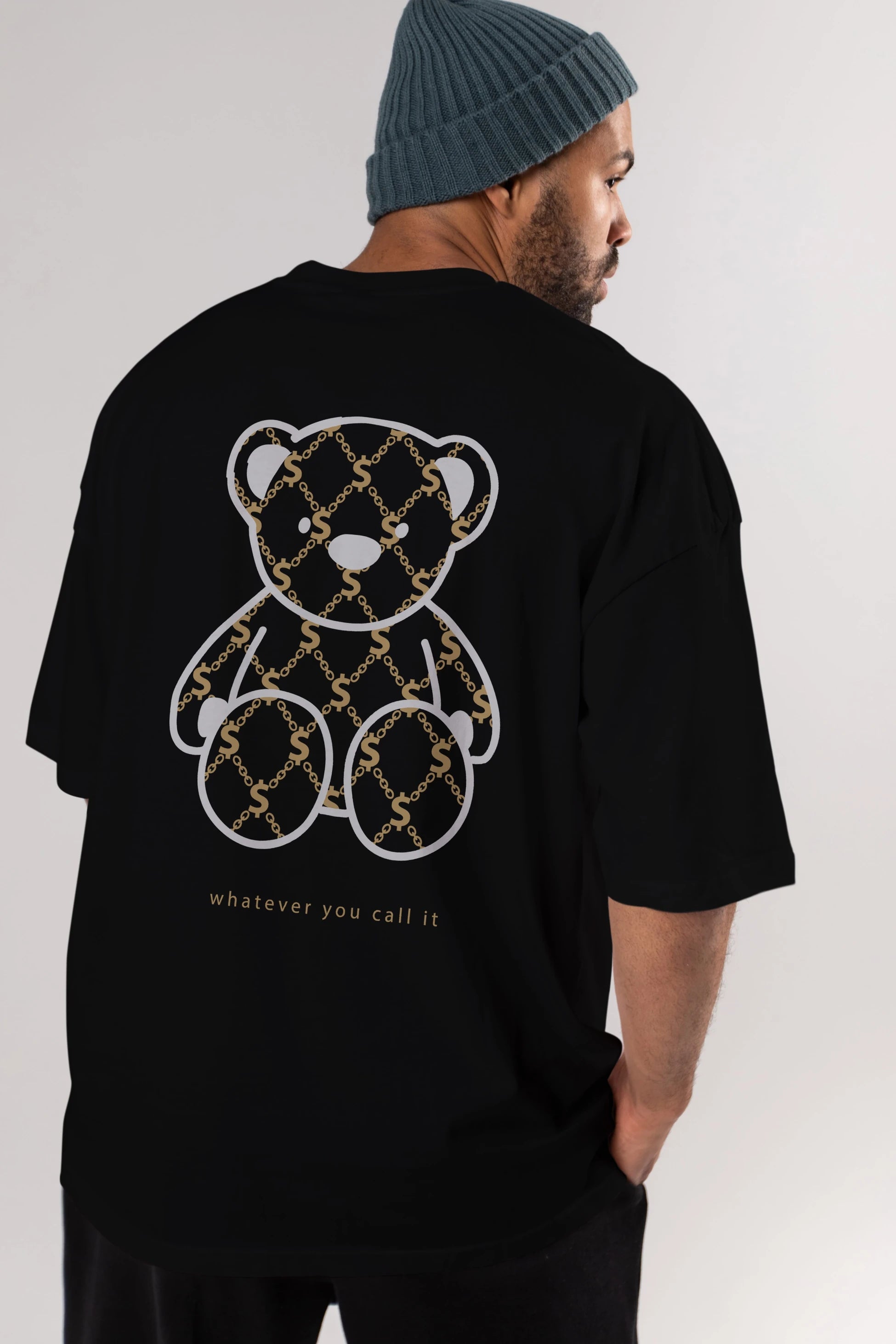 Whatever you Bear Arka Baskılı Oversize t-shirt Erkek Kadın Unisex
