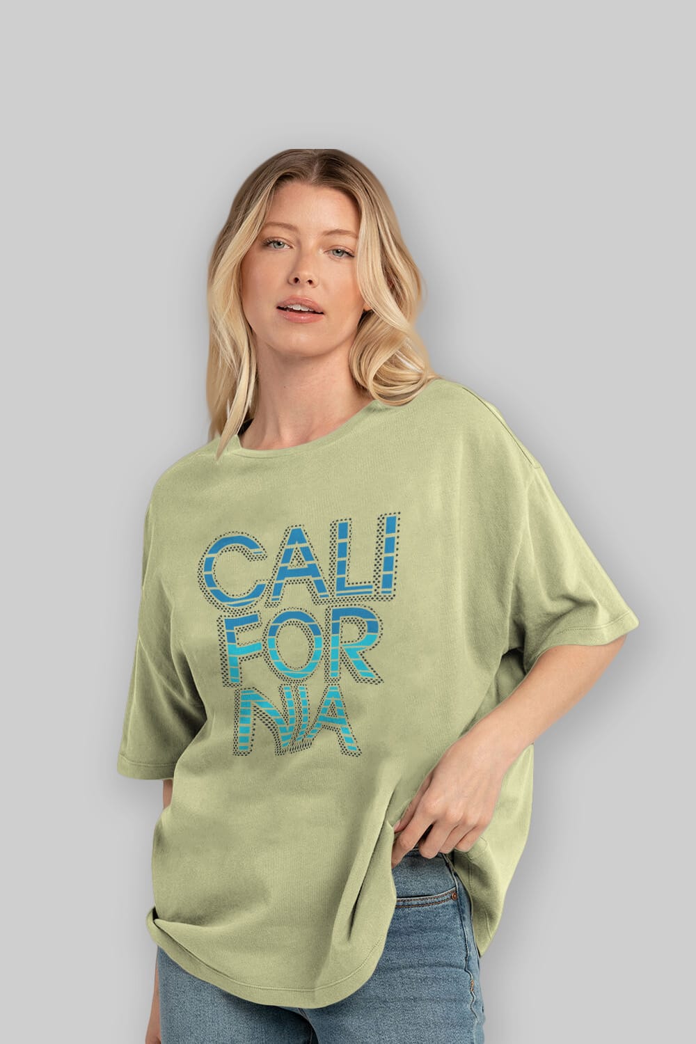 California 3 Ön Baskılı Oversize t-shirt Erkek Kadın Unisex