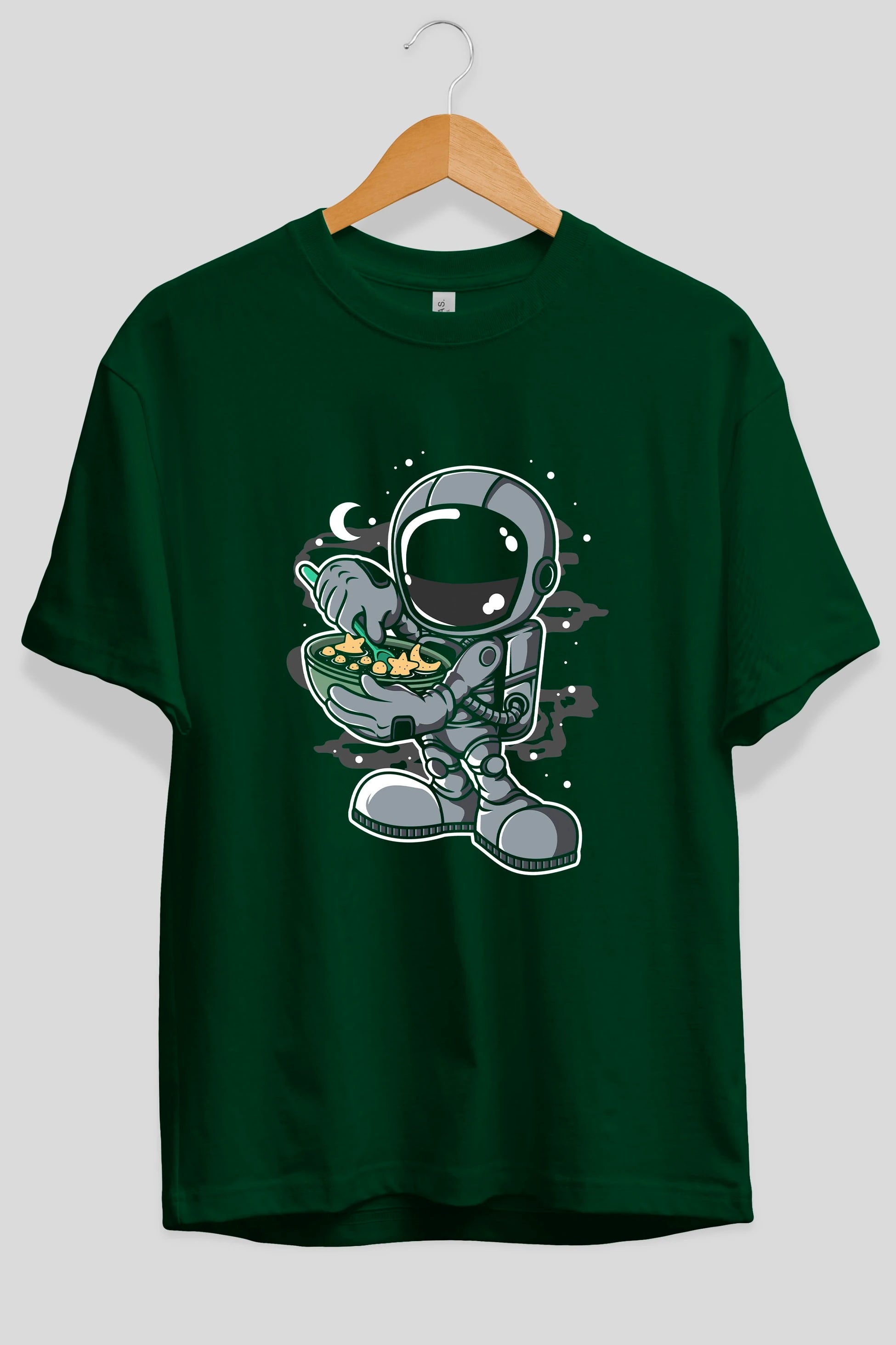 Astronaut Star Flakes Ön Baskılı Oversize t-shirt Erkek Kadın Unisex