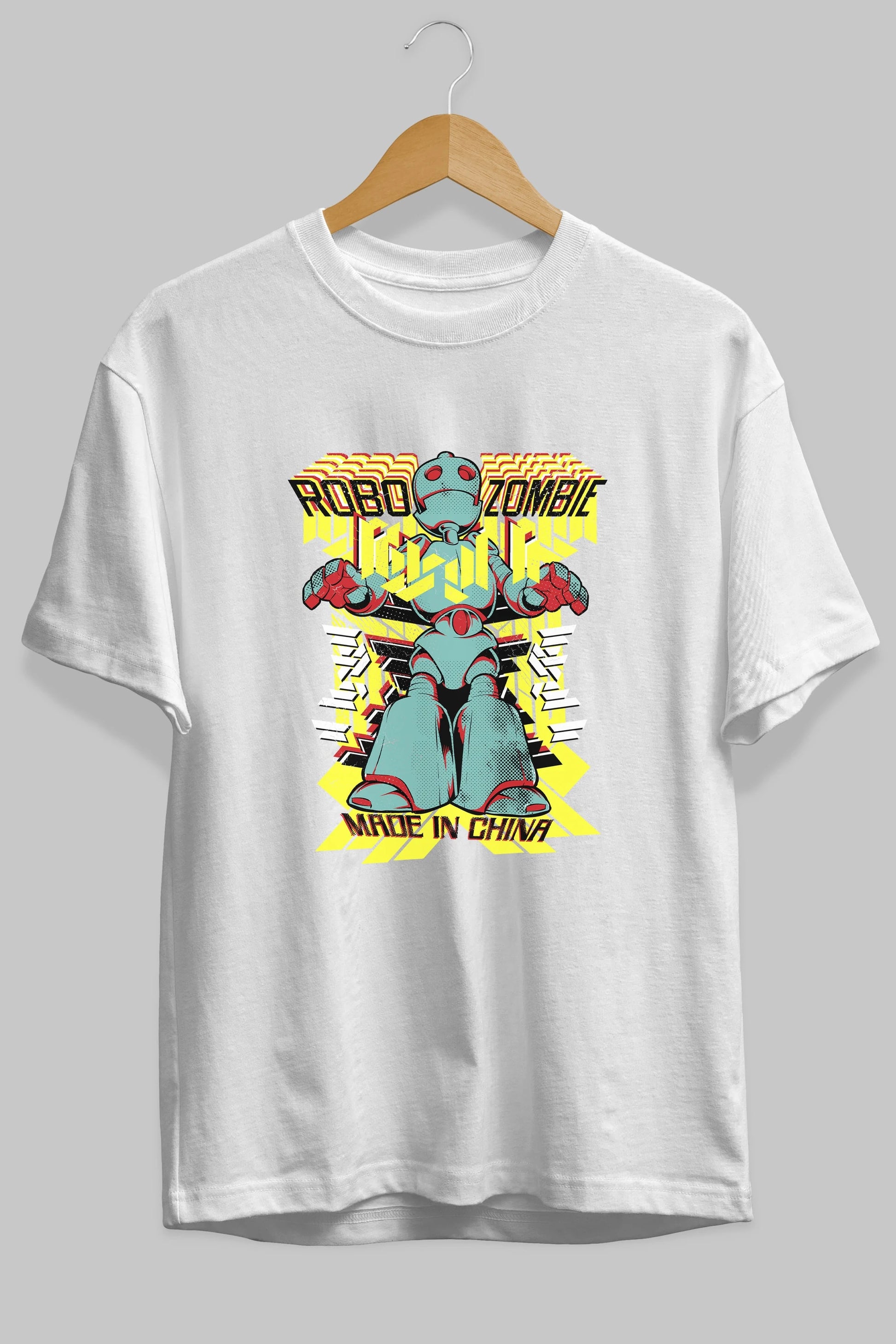Robo Zombie Ön Baskılı Oversize t-shirt Erkek Kadın Unisex