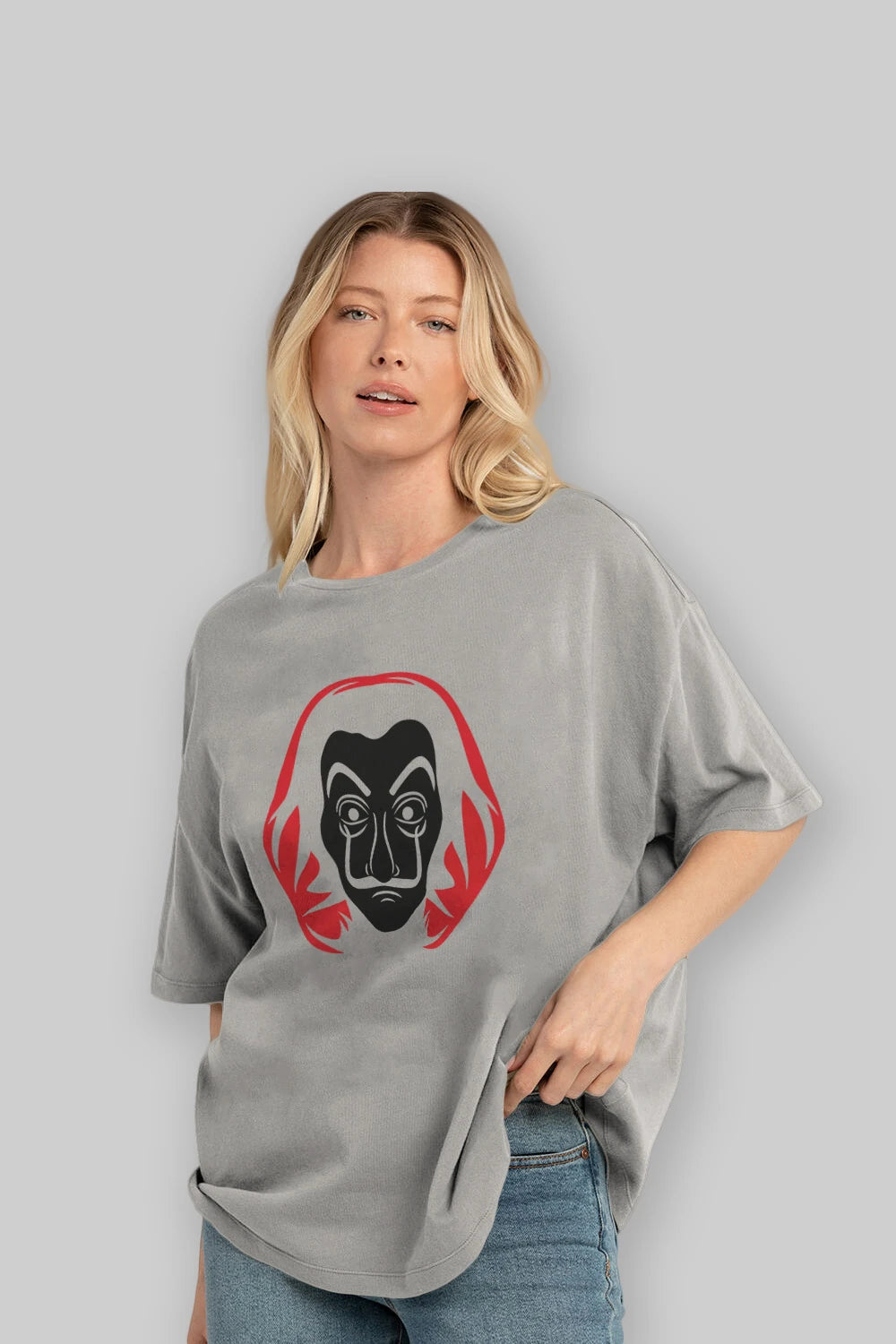 La Casa De Papel (8) Ön Baskılı Oversize t-shirt Erkek Kadın Unisex %100 Pamuk Bisiklet Yaka tişort